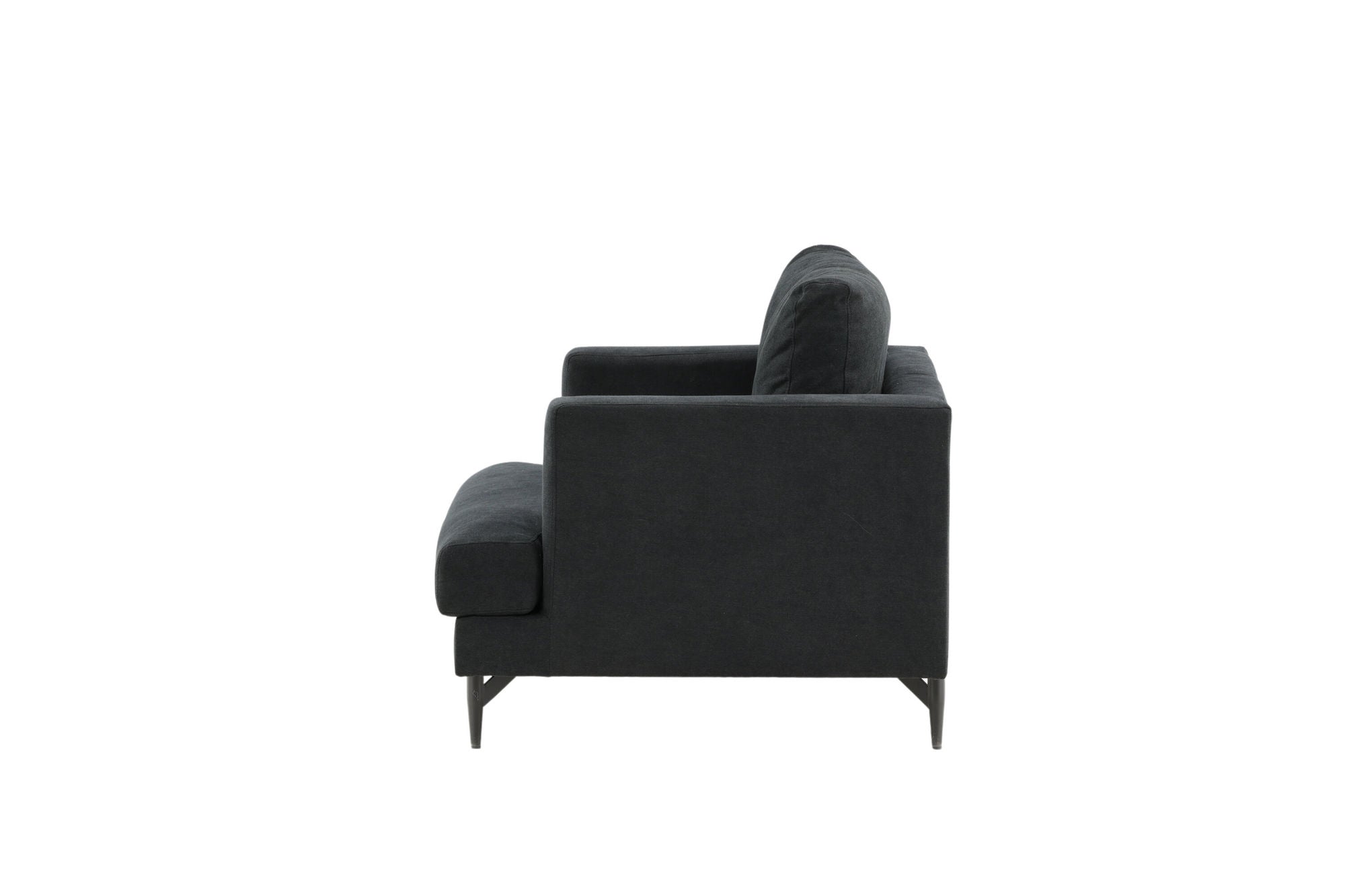 Venture Home Sofia Single Sofa - Black / Black Fabric