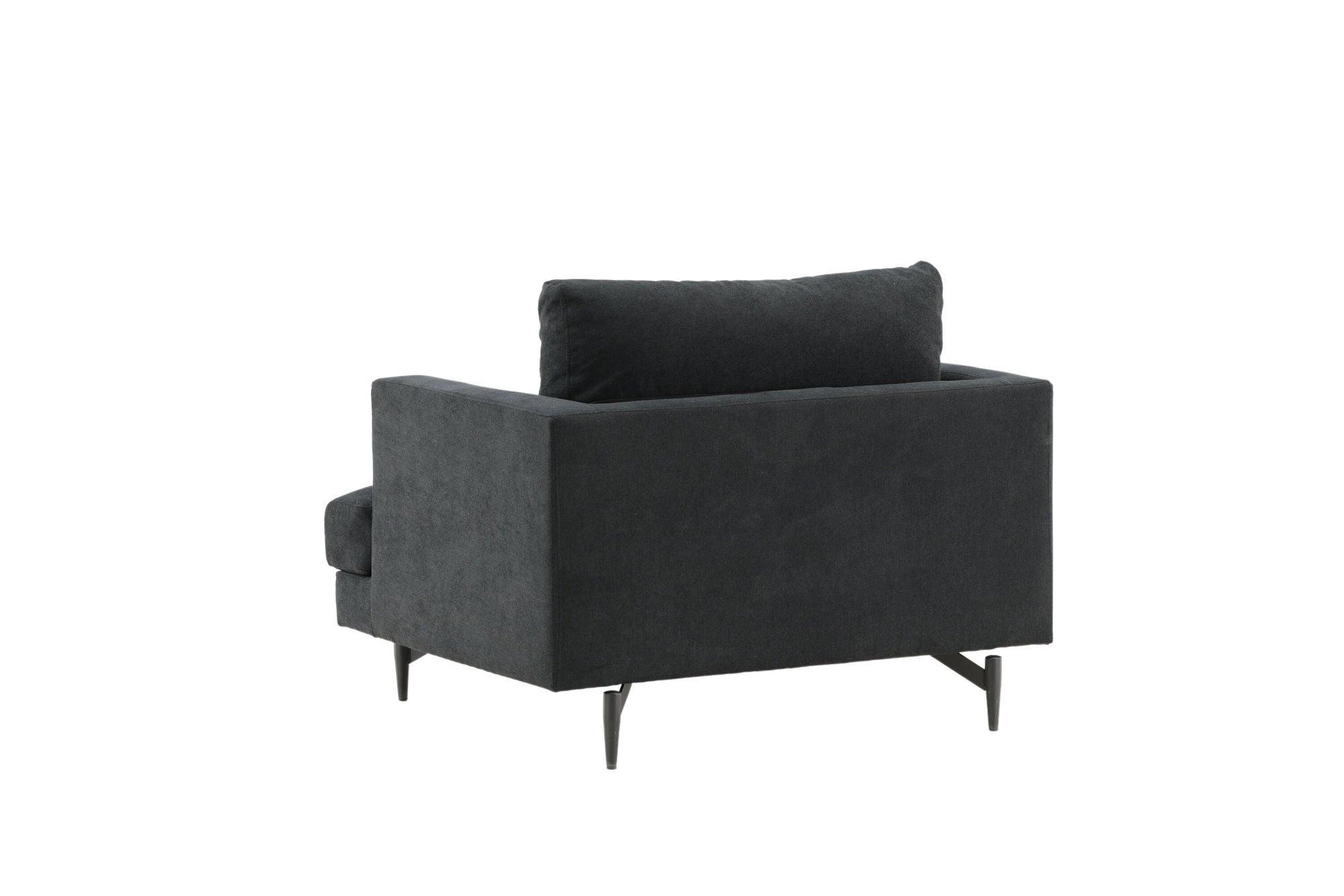 Venture Home Sofia Single Sofa - Black / Black Fabric