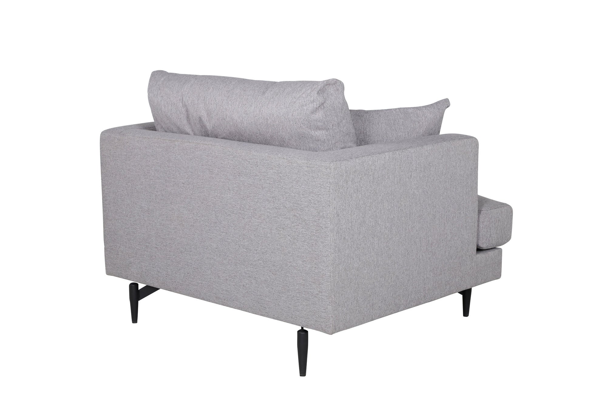 Venture Home Sofia Single Sofa - Black / Grey Fabric