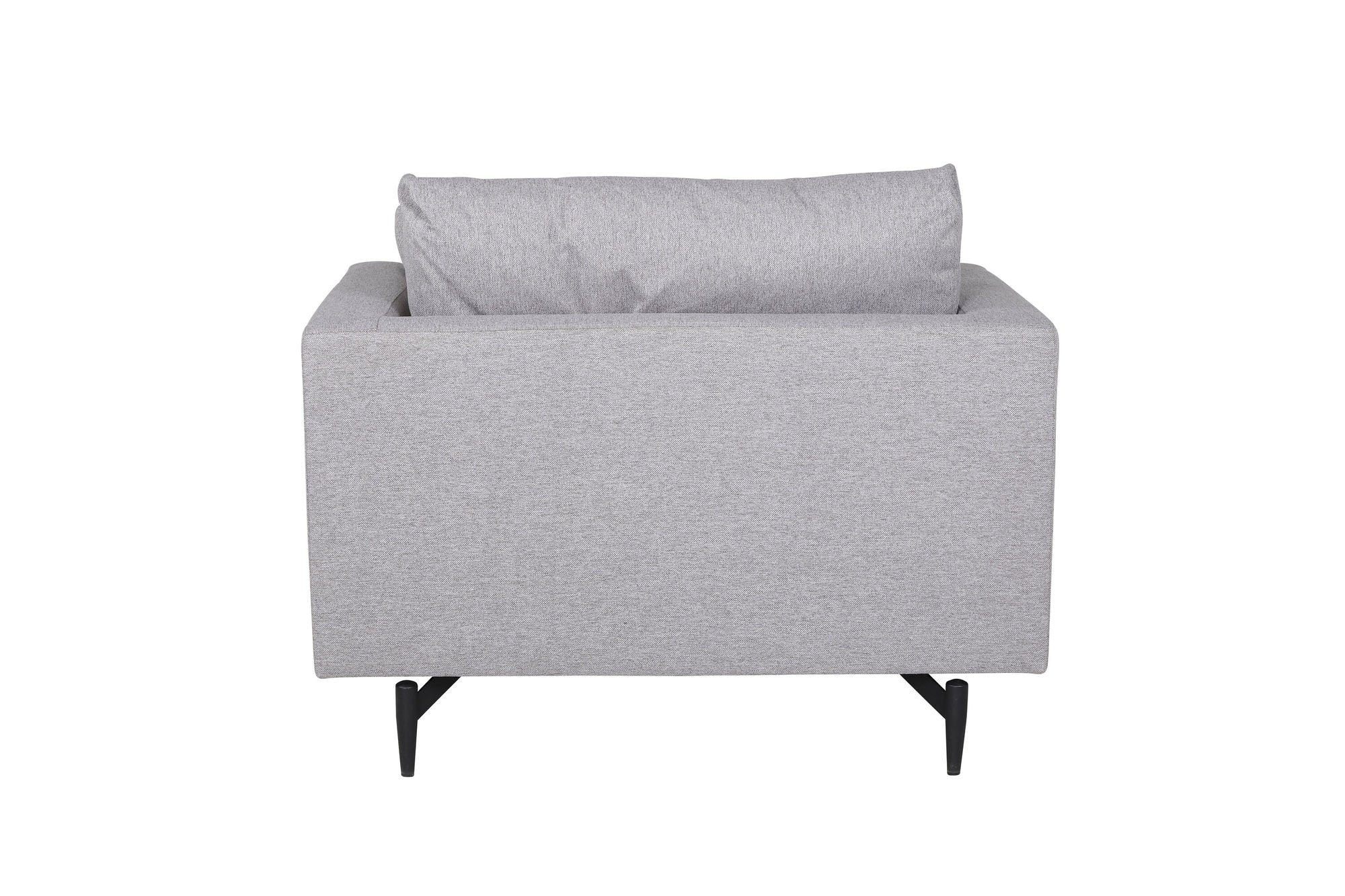 Venture Home Sofia Single Sofa - Black / Grey Fabric