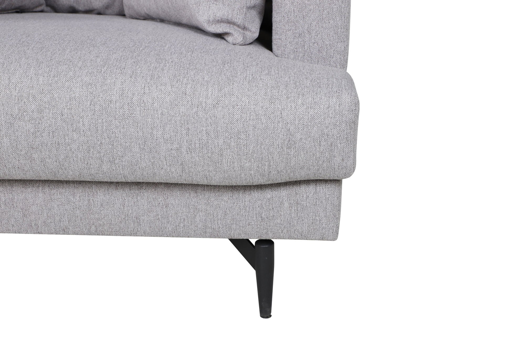 Venture Home Sofia Single Sofa - Black / Grey Fabric