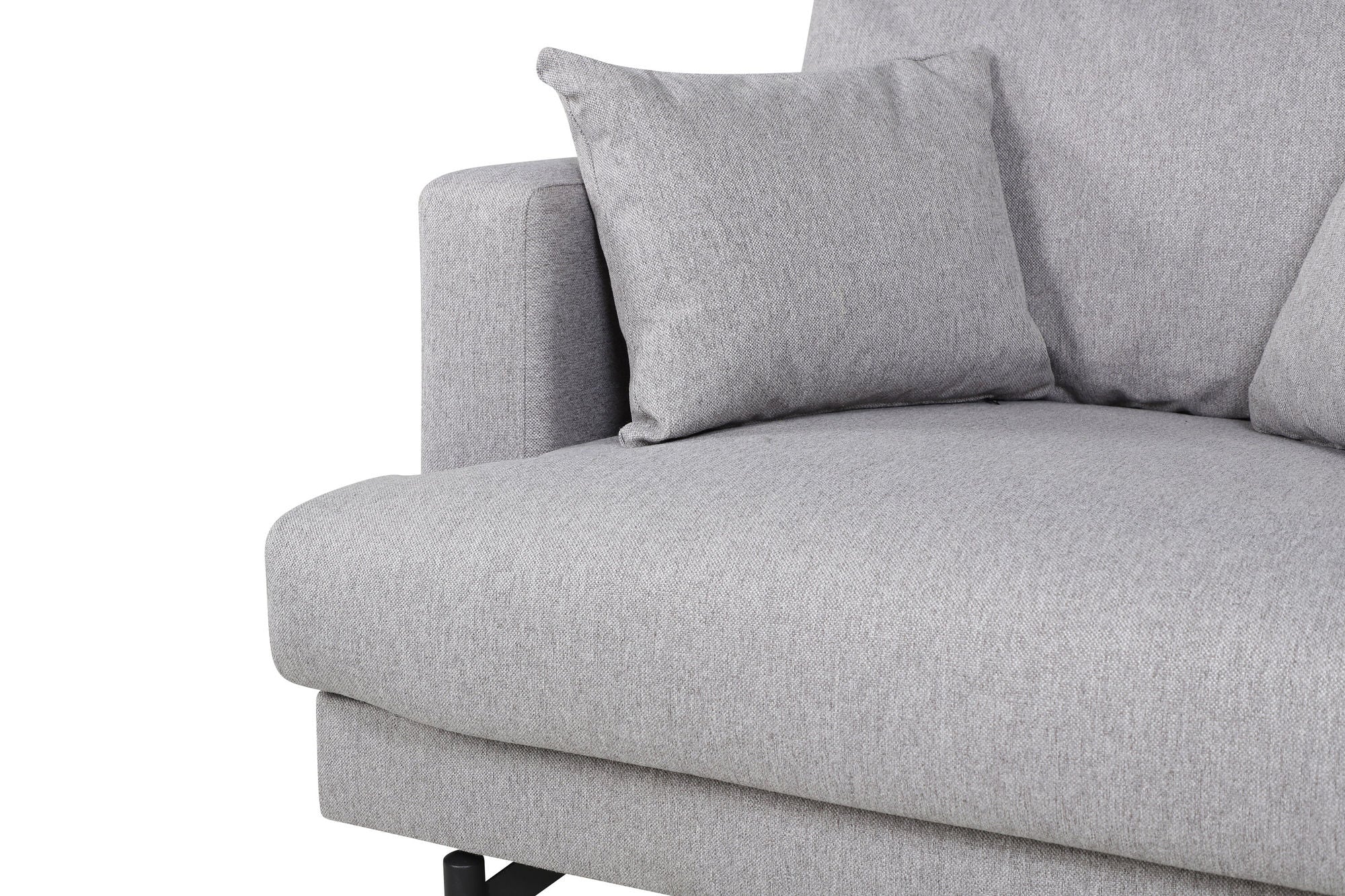 Venture Home Sofia Single Sofa - Black / Grey Fabric
