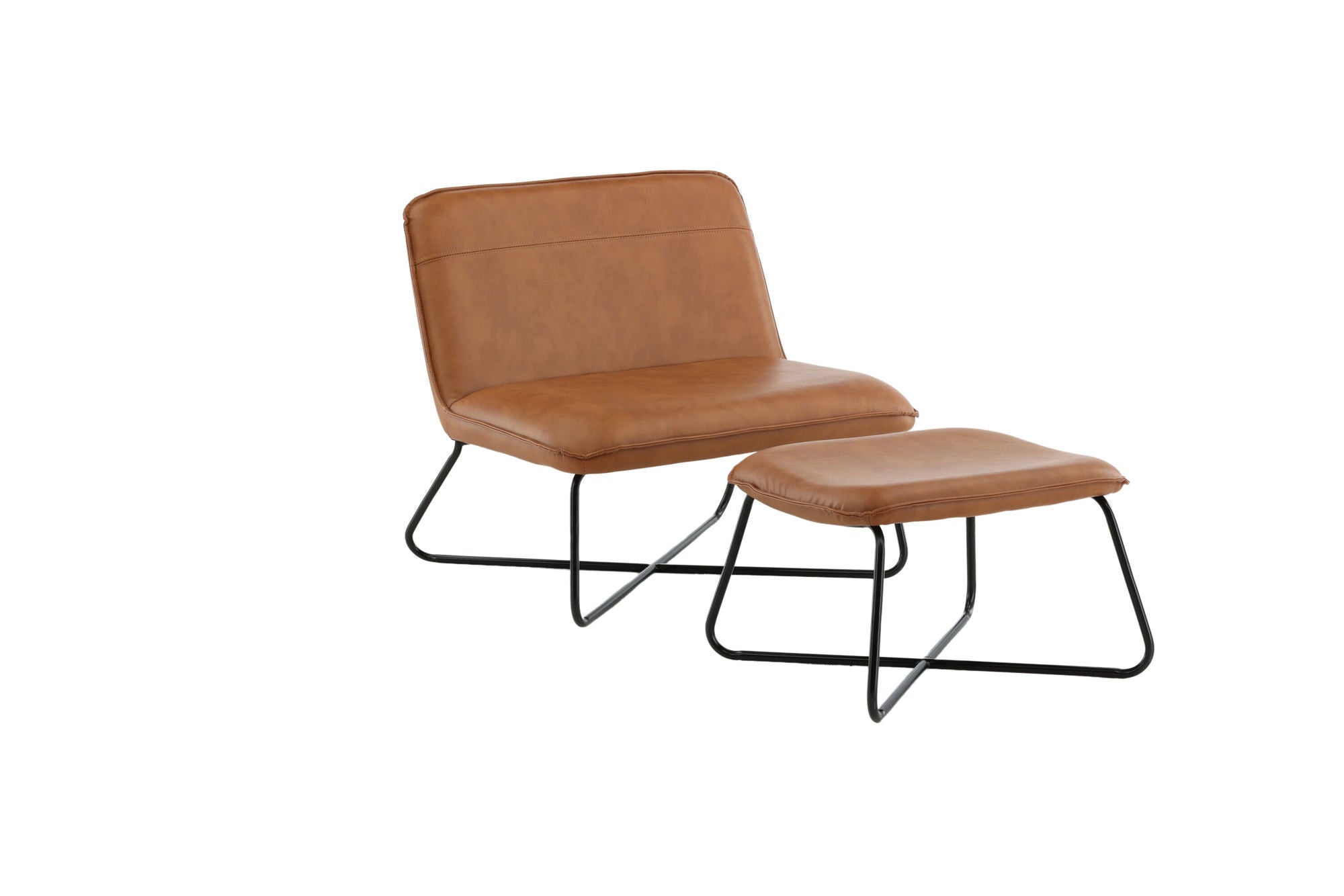 Venture Home X-Lounge stol - Brown PU