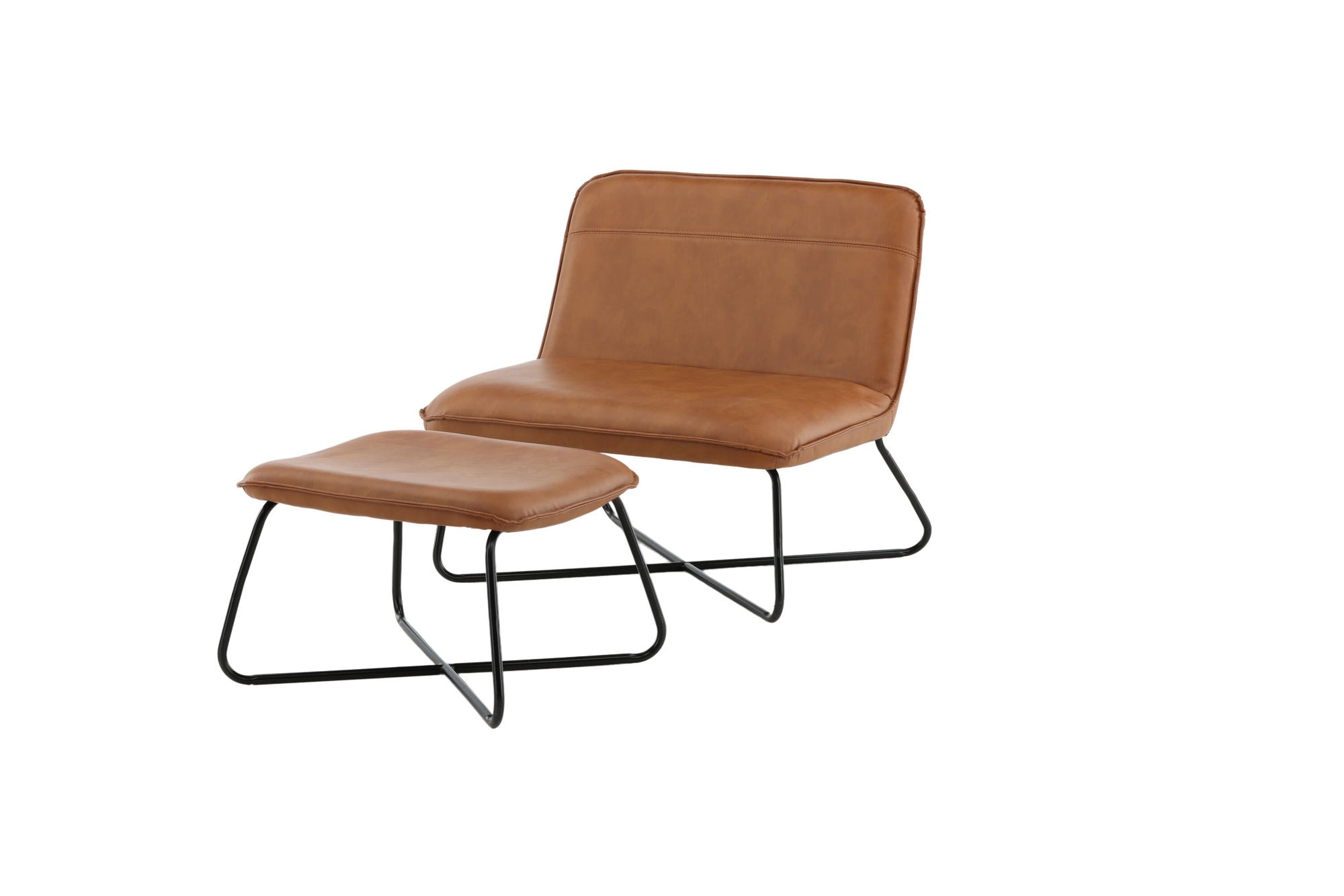 Venture Home X-Lounge stol - Brown PU