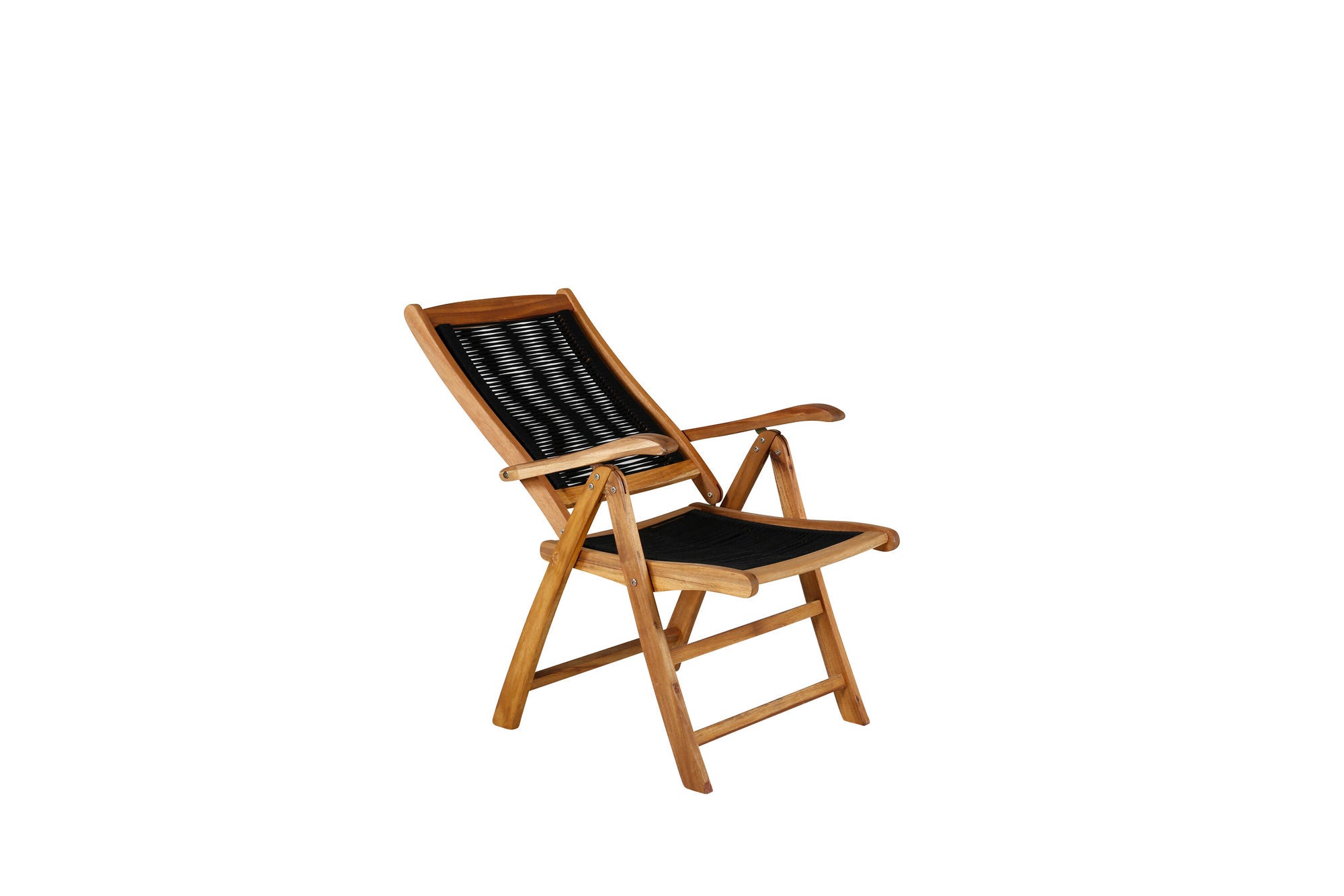 Venture Home Peter 5:pos stol 2-pack - Black Rope / Acacia