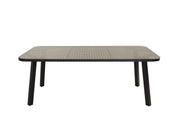 Venture Home Paola spisebord - Black Steel / Nature Wicker - 200*100