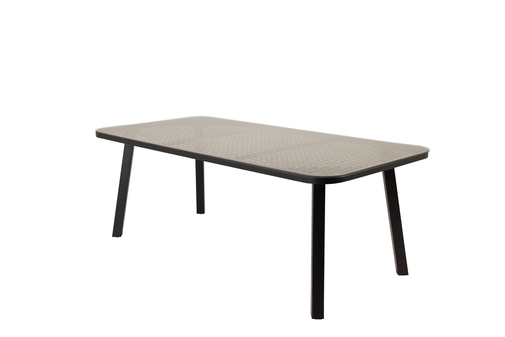 Venture Home Paola spisebord - Black Steel / Nature Wicker - 200*100