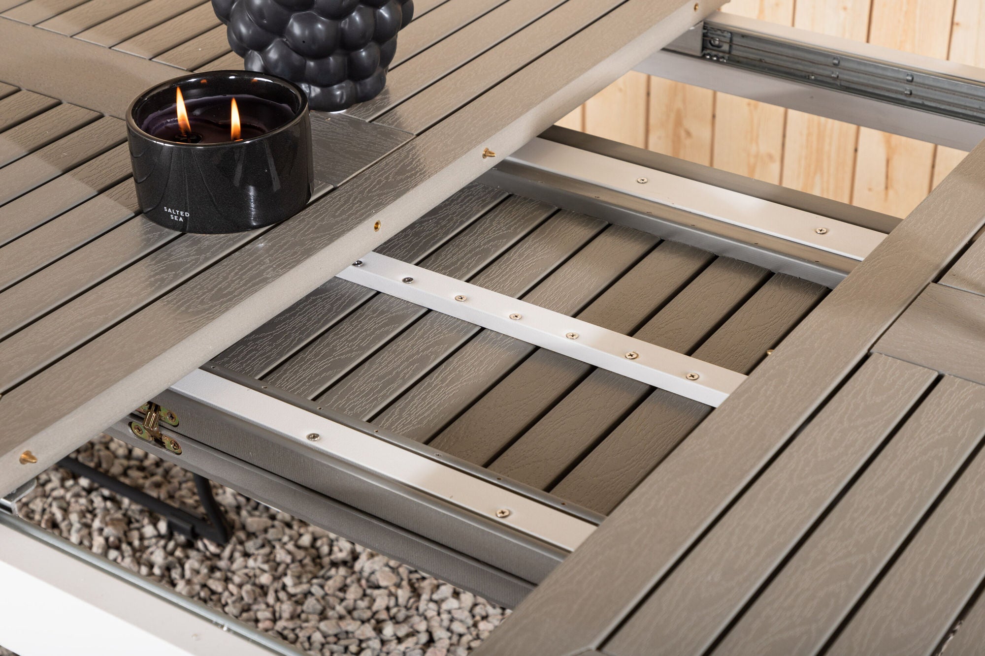 Venture Home Albany bord - 152/210 - White/Grey