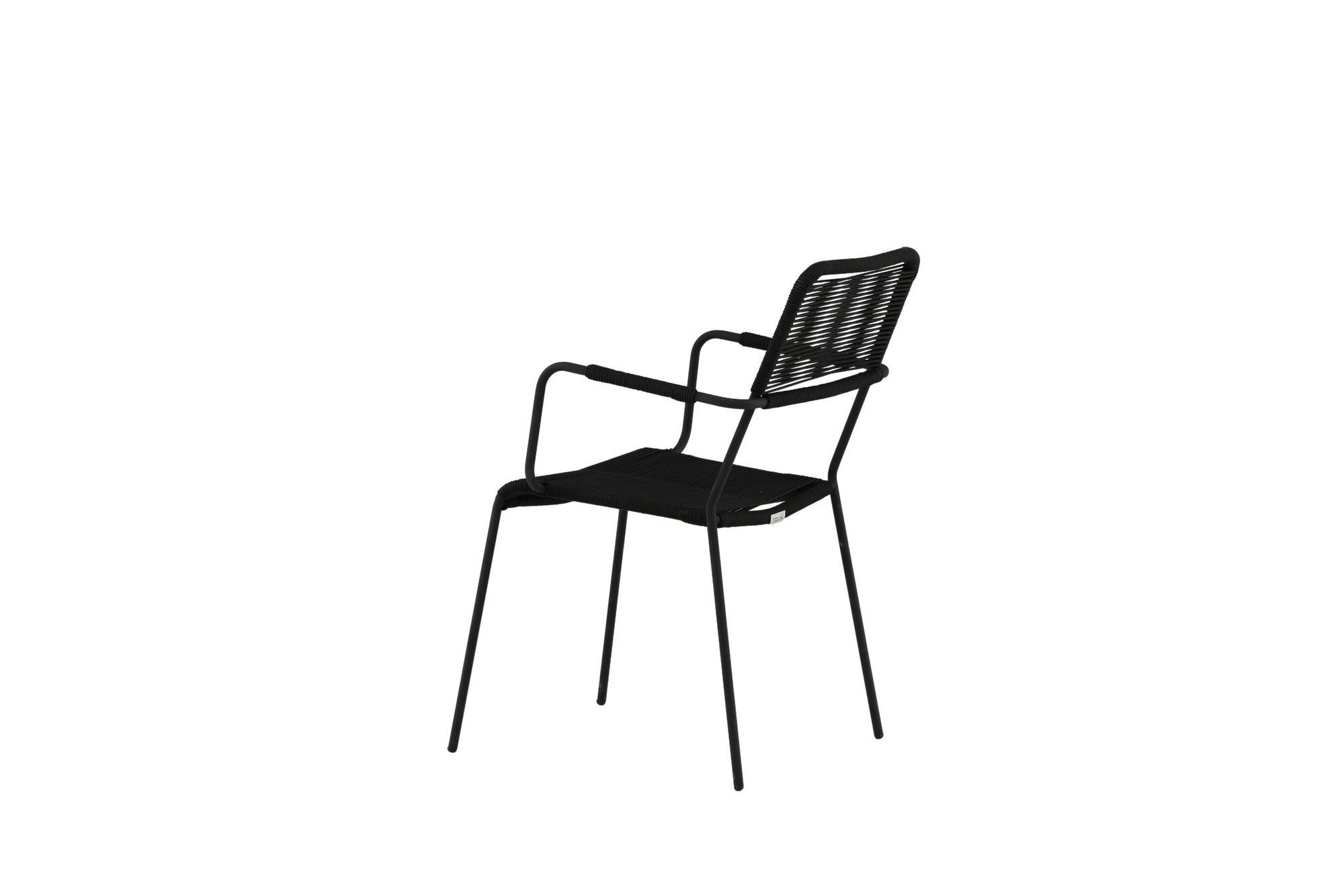 Venture Home Lindos Armchair 2-pack - Black Alu / Black Rope