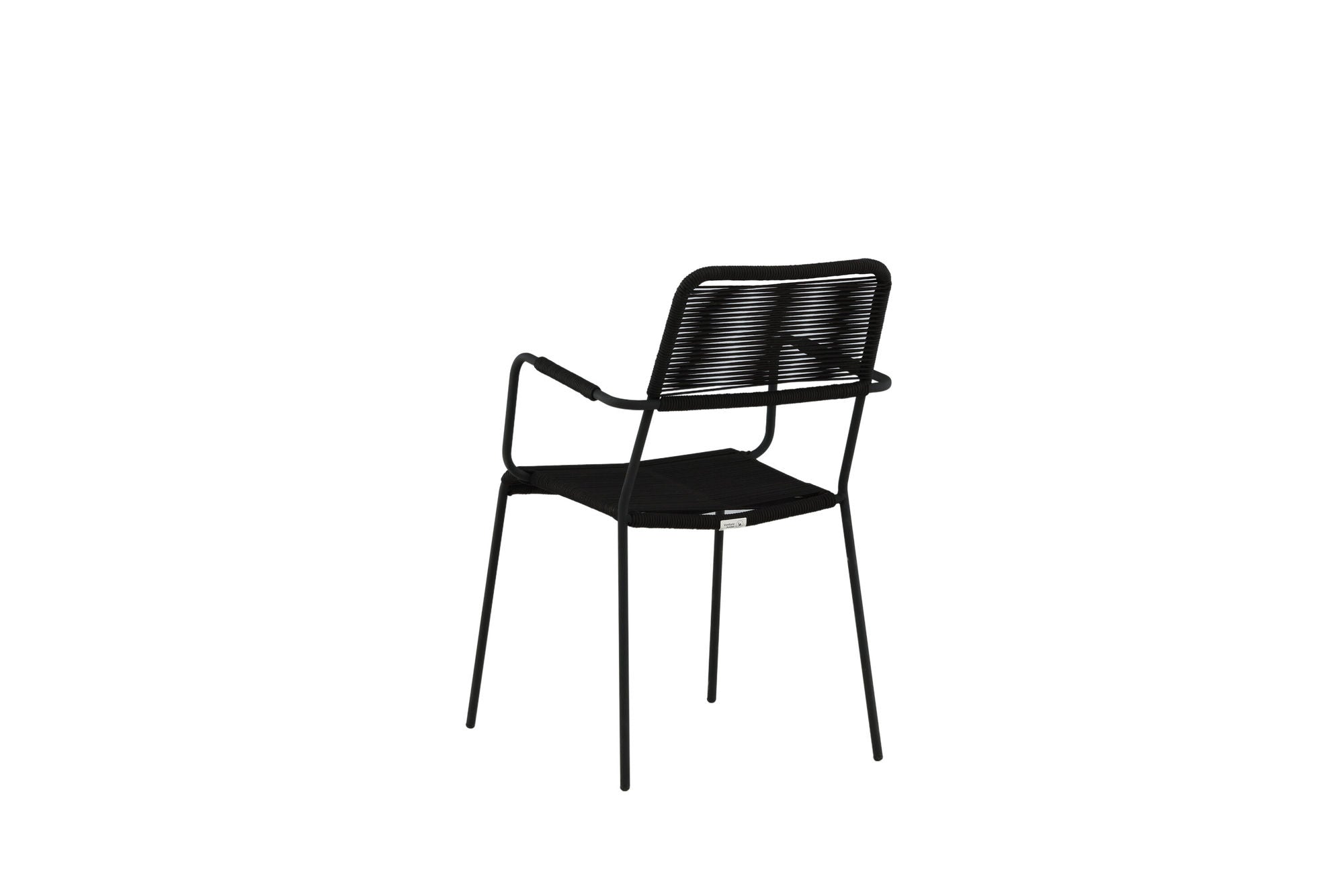 Venture Home Lindos Armchair 2-pack - Black Alu / Black Rope