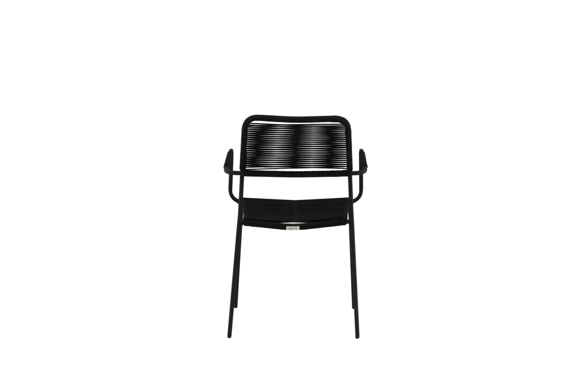 Venture Home Lindos Armchair 2-pack - Black Alu / Black Rope