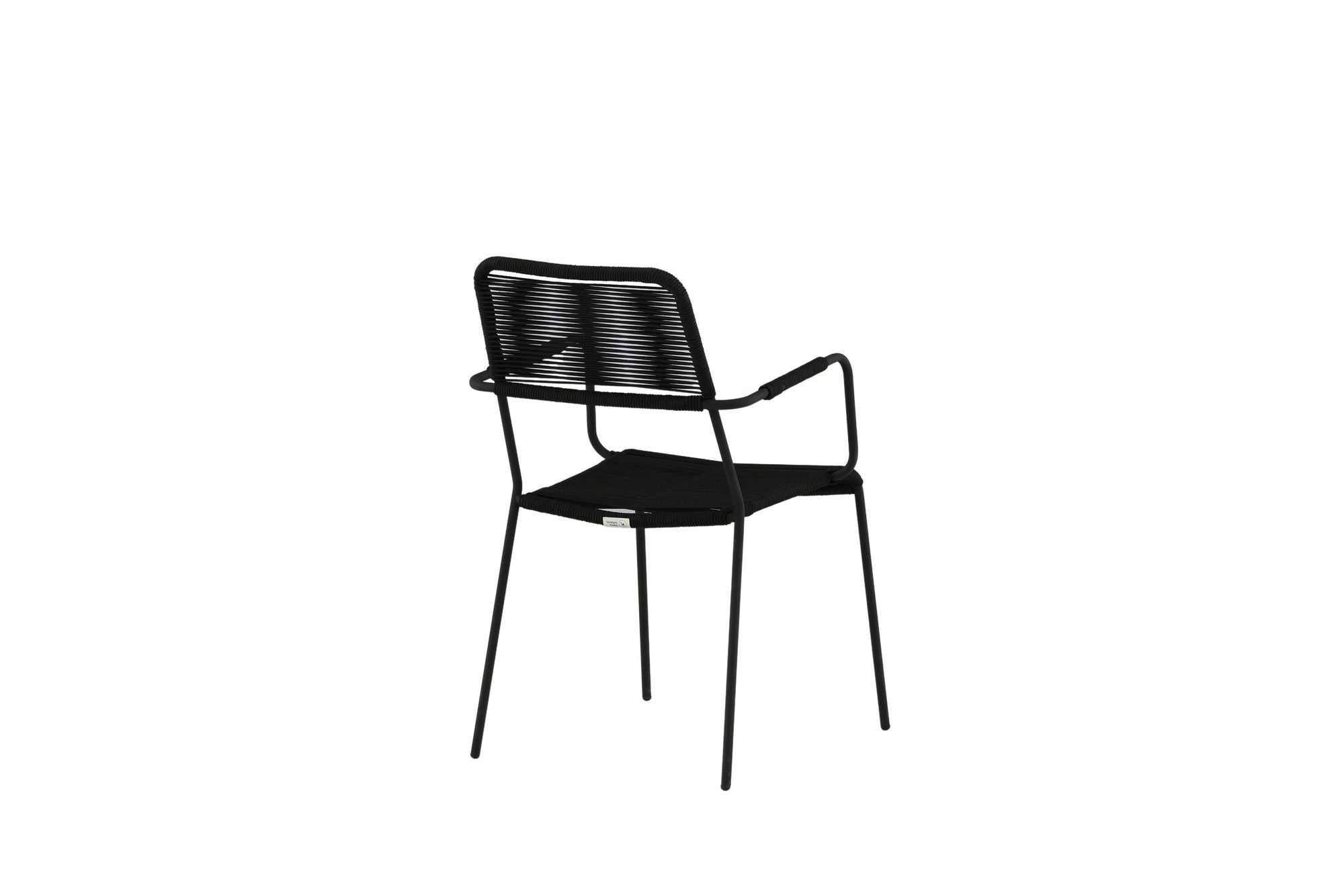 Venture Home Lindos Armchair 2-pack - Black Alu / Black Rope