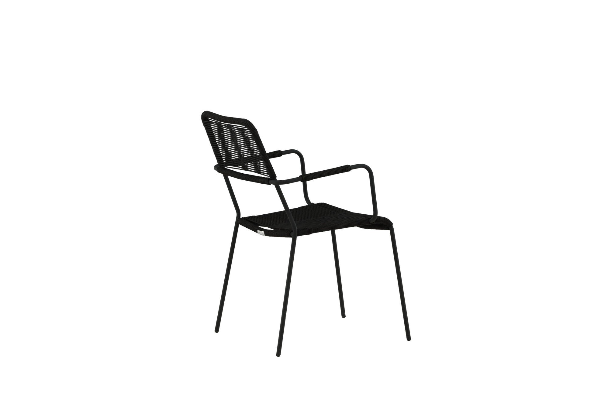 Venture Home Lindos Armchair 2-pack - Black Alu / Black Rope