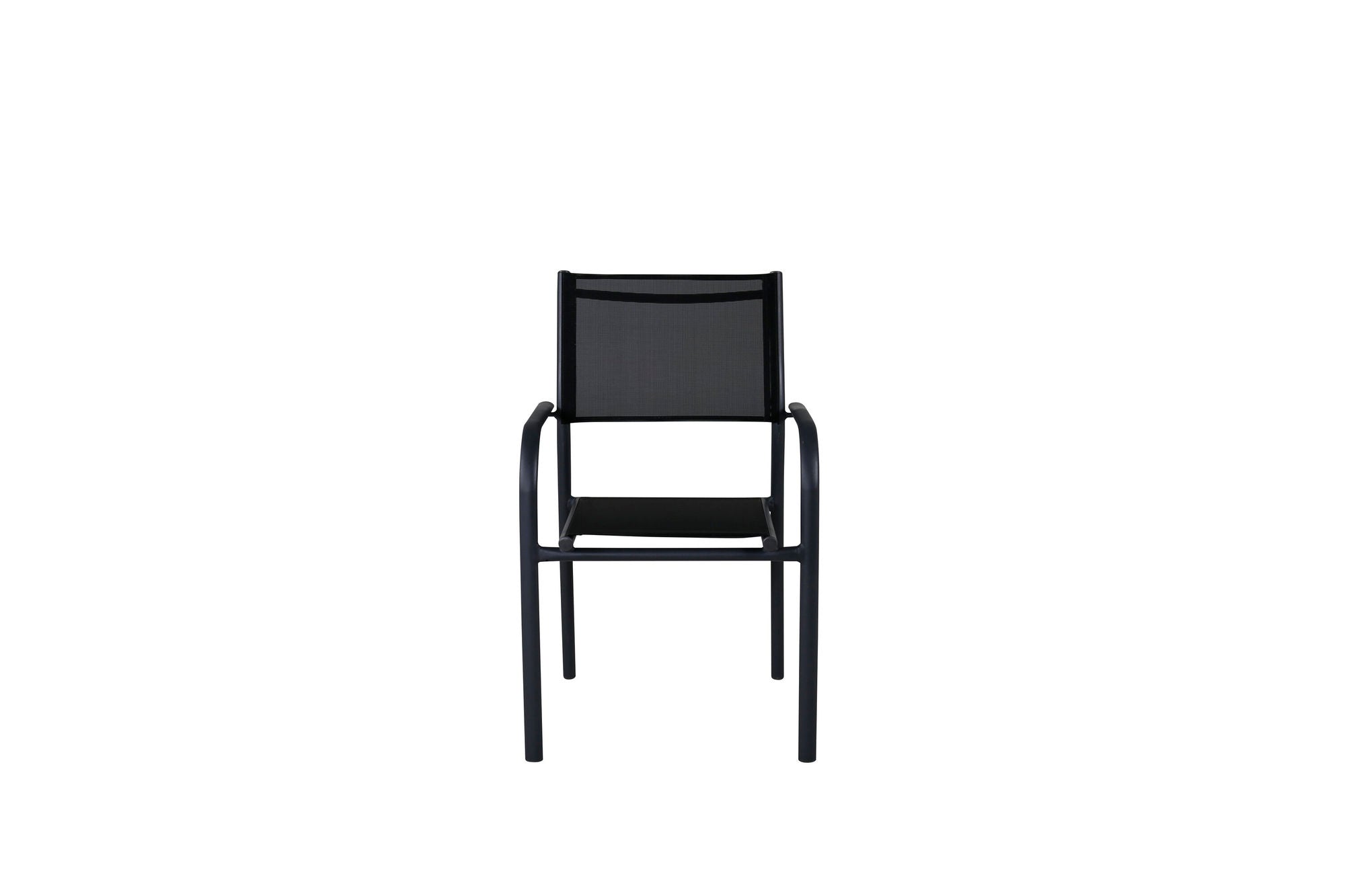 Venture Home Santorini Arm stol (Stackable) 2-pack - Black Alu / Black Textilene