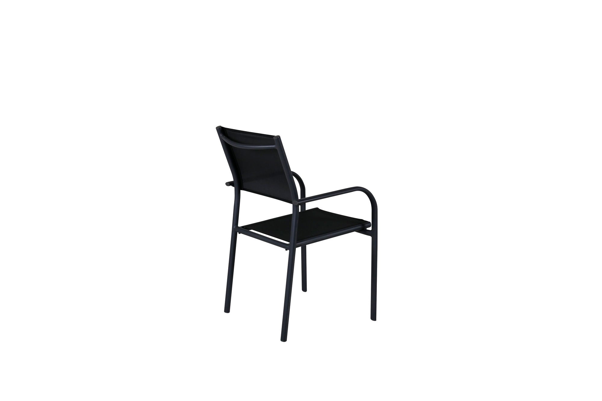 Venture Home Santorini Arm stol (Stackable) 2-pack - Black Alu / Black Textilene