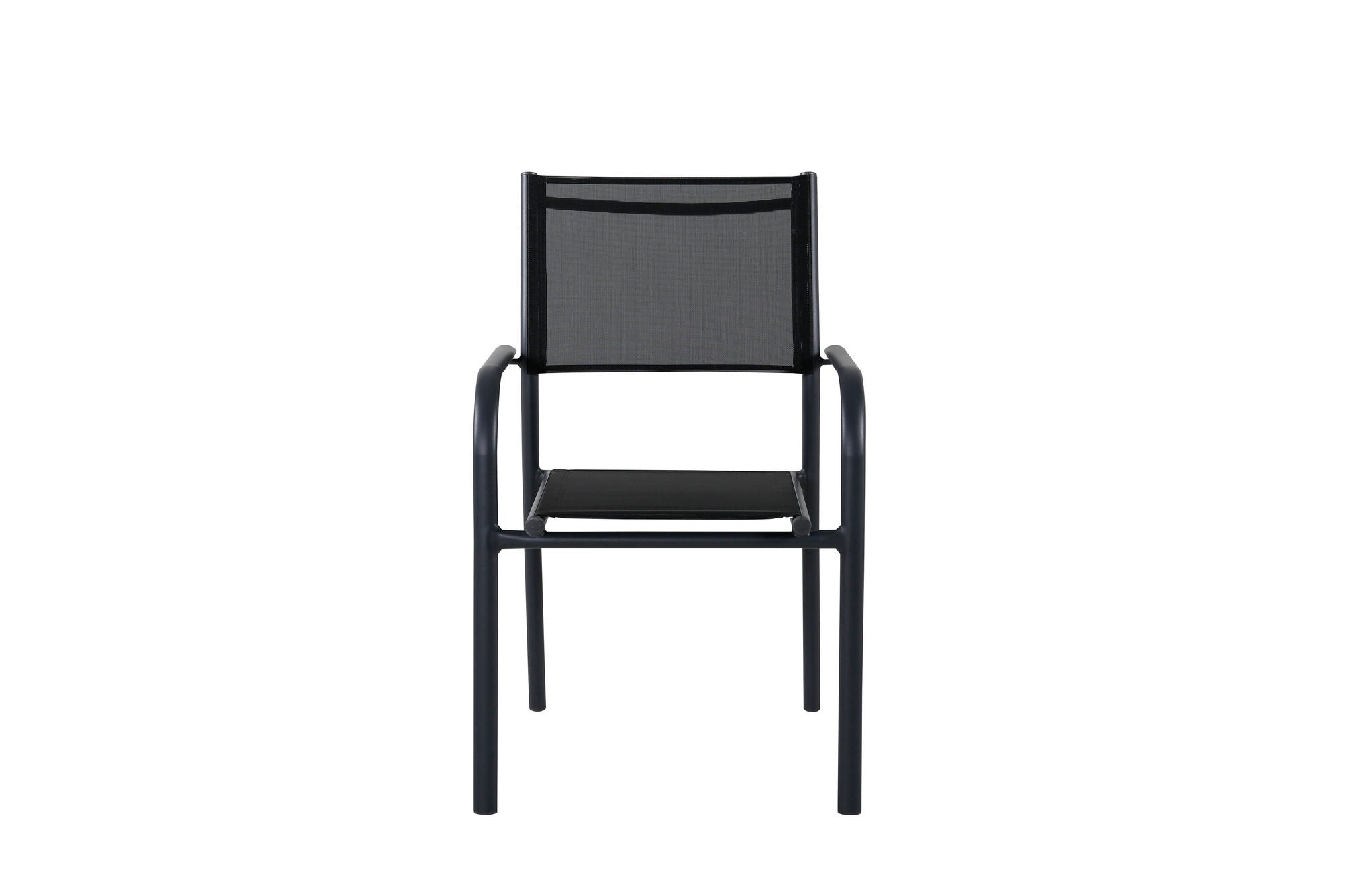 Venture Home Santorini Arm stol (Stackable) 2-pack - Black Alu / Black Textilene