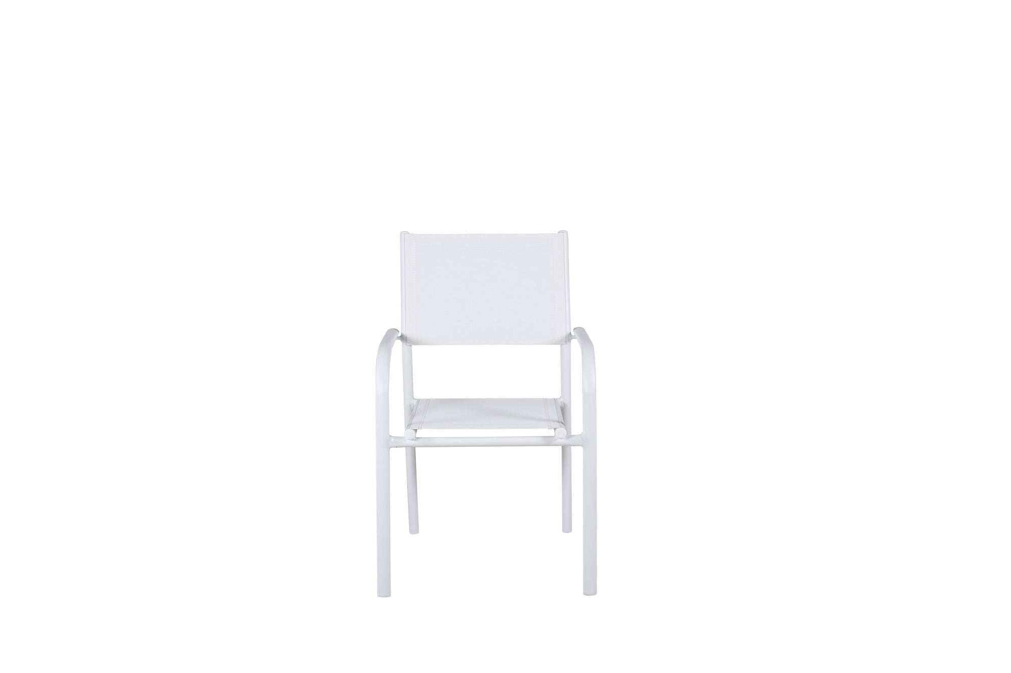 Venture Home Santorini Arm stol (Stackable) 2-pack - White Alu / White Textilene