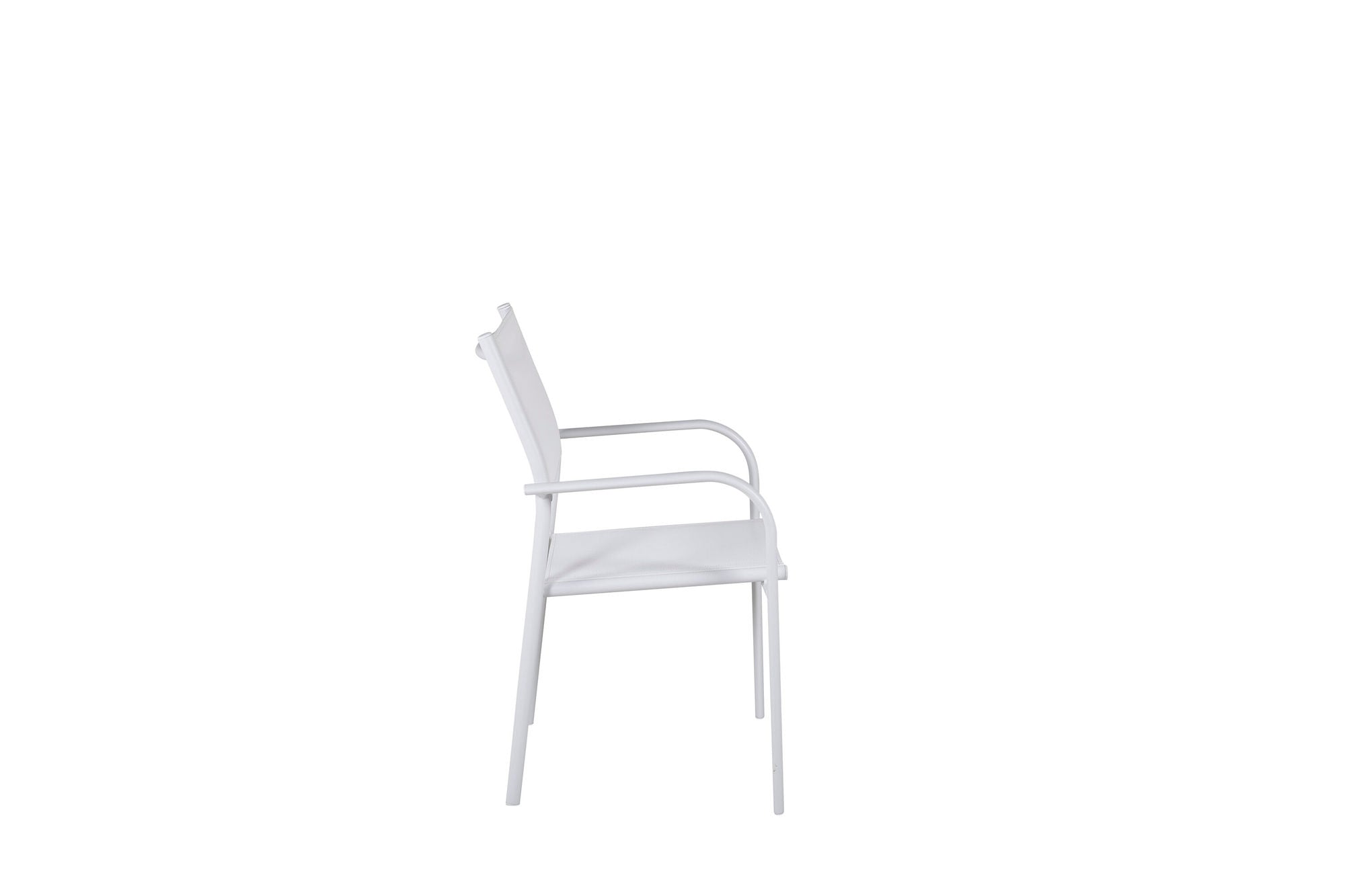 Venture Home Santorini Arm stol (Stackable) 2-pack - White Alu / White Textilene
