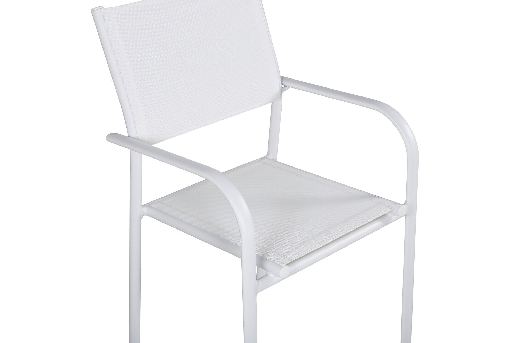 Venture Home Santorini Arm stol (Stackable) 2-pack - White Alu / White Textilene