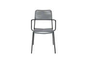 Venture Home Lindos Armchair 2-pack - Black Alu / Grey Rope