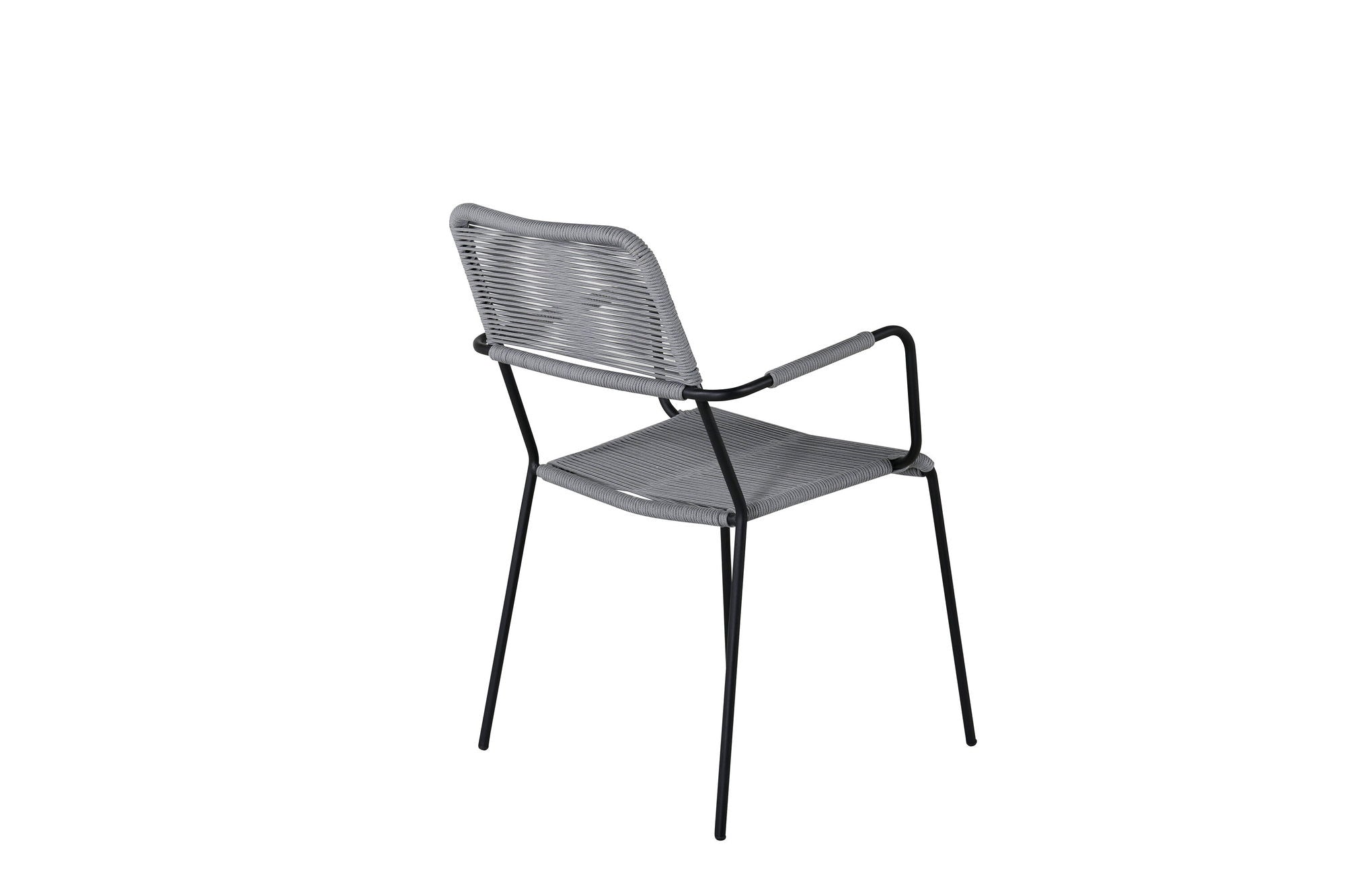 Venture Home Lindos Armchair 2-pack - Black Alu / Grey Rope