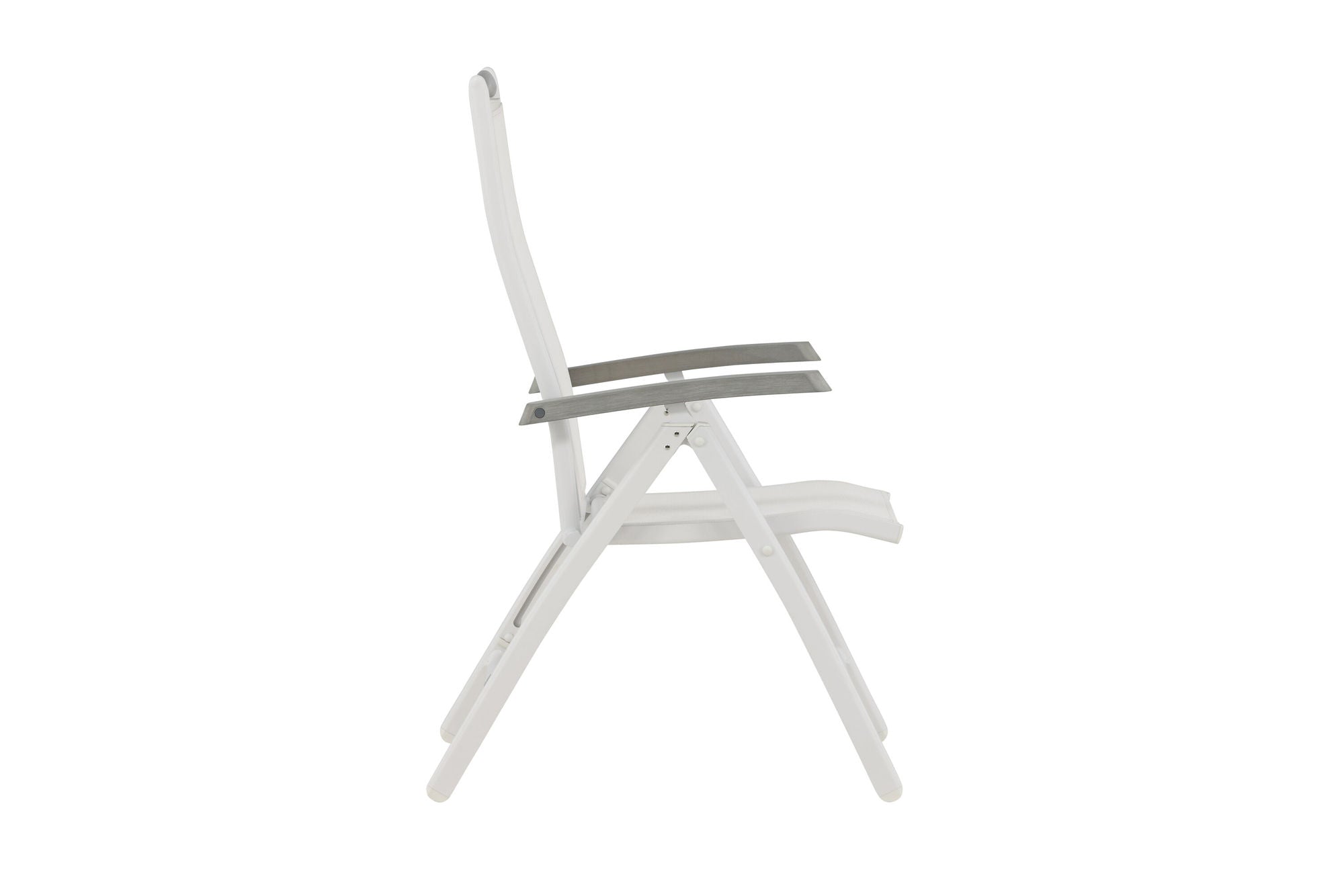 Venture Home Albany 5:pos Stol 2-pack - Vit Aluminium/Vit Textilene/Aintwood