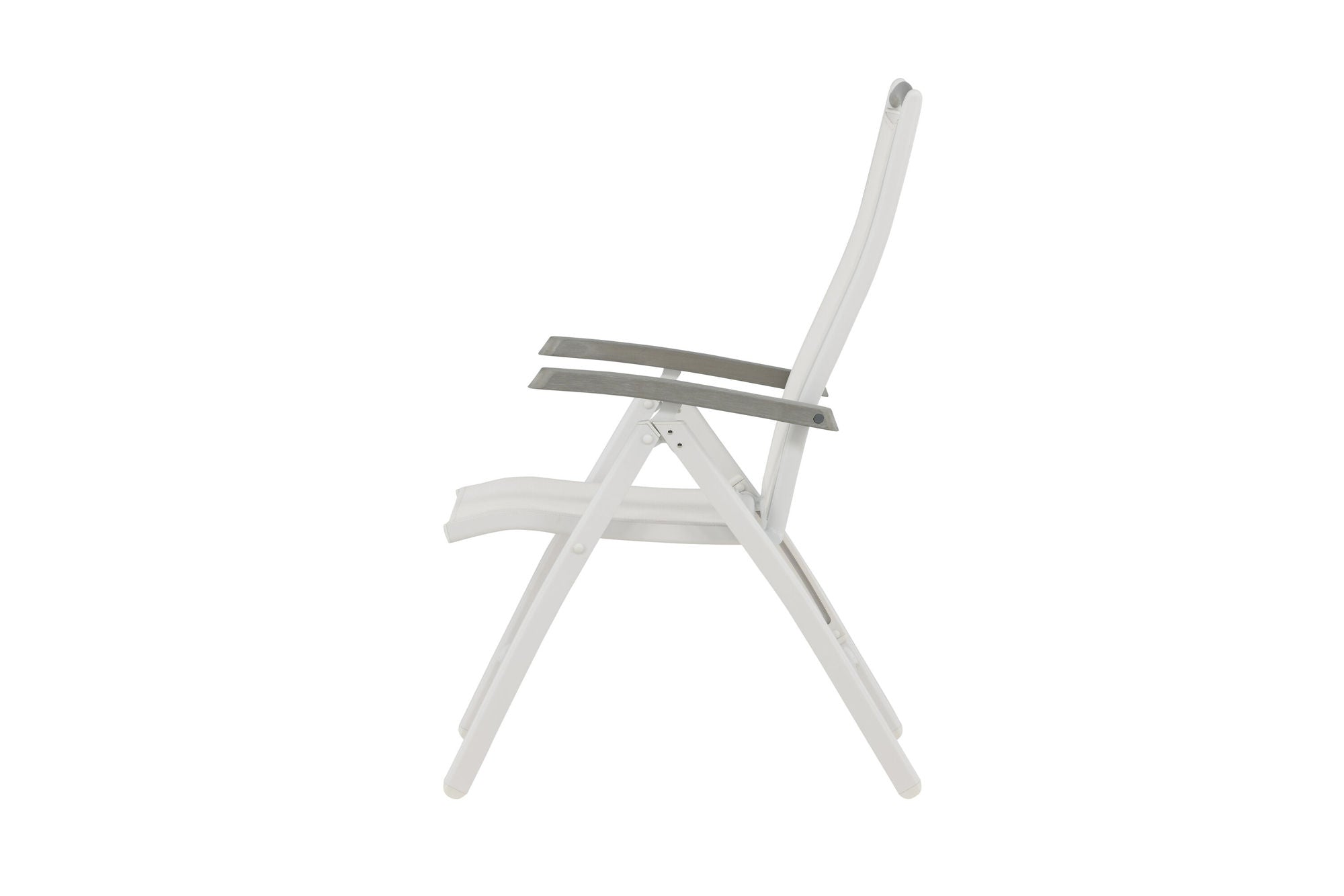 Venture Home Albany 5:pos Stol 2-pack - Vit Aluminium/Vit Textilene/Aintwood
