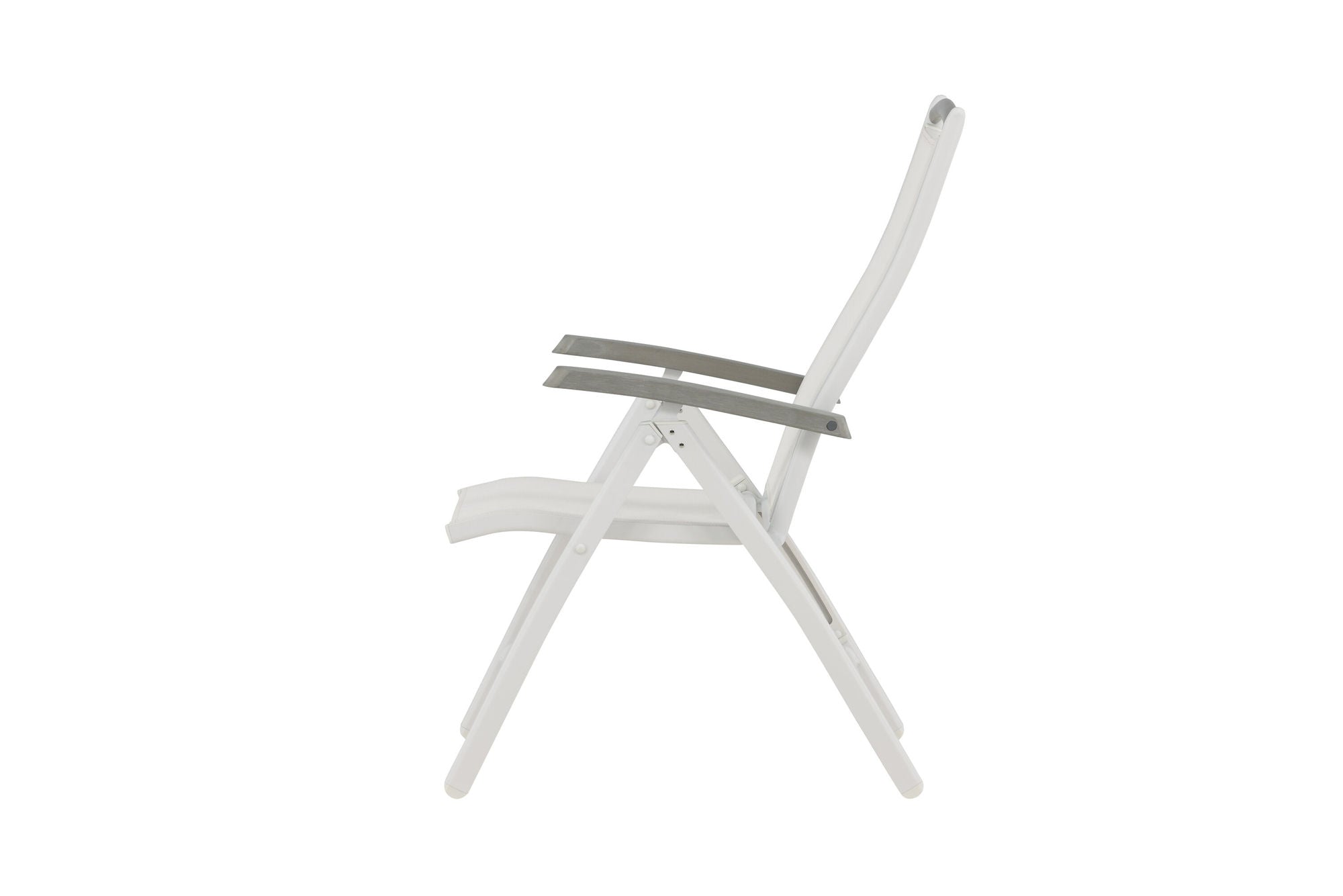 Venture Home Albany 5:pos Stol 2-pack - Vit Aluminium/Vit Textilene/Aintwood