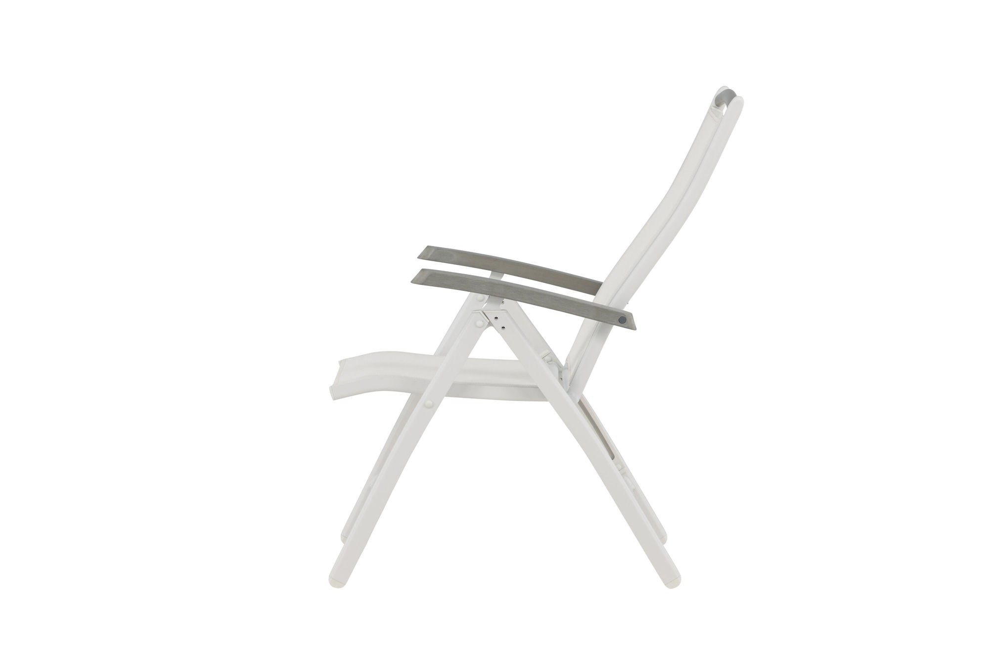 Venture Home Albany 5:pos Stol 2-pack - Vit Aluminium/Vit Textilene/Aintwood