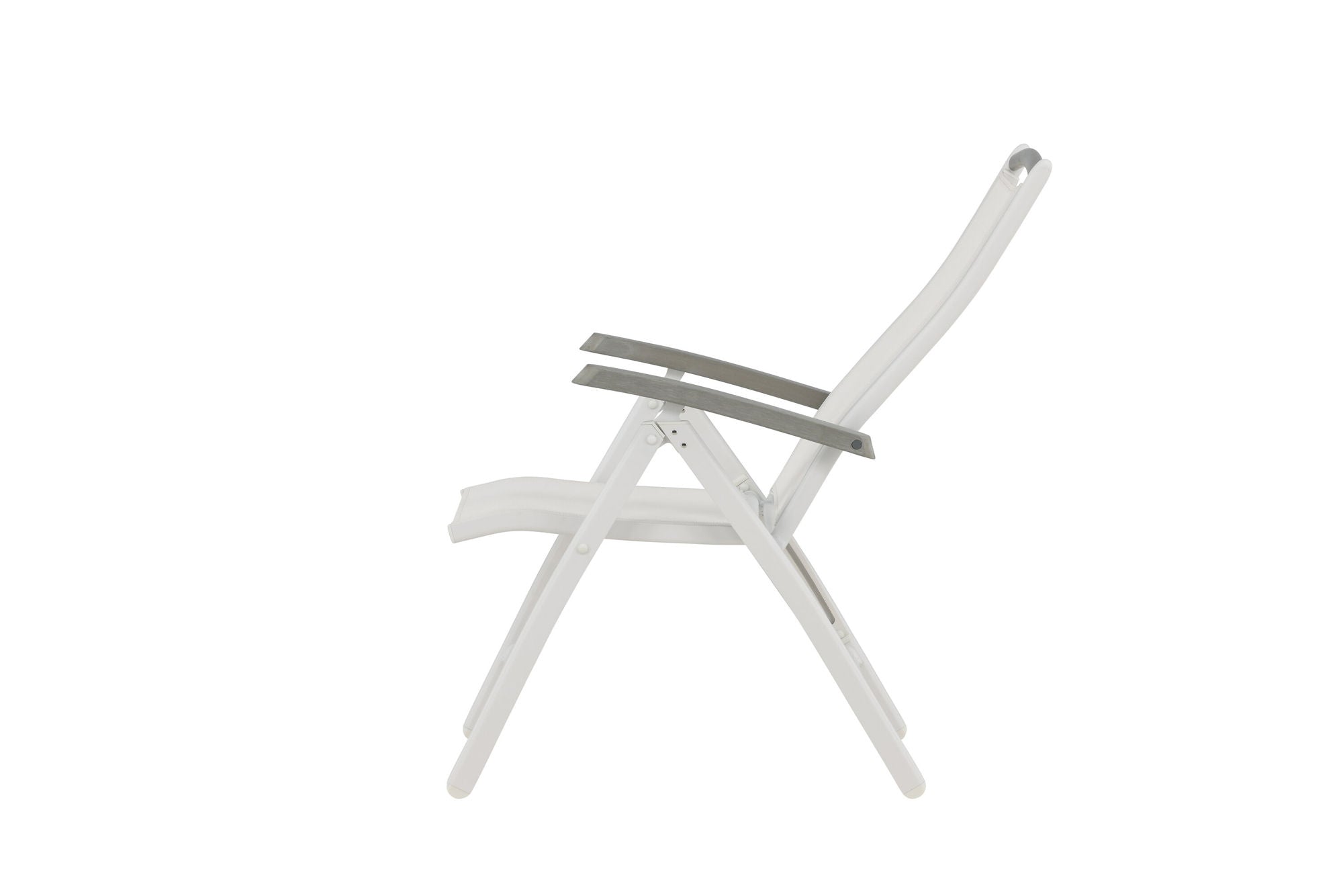 Venture Home Albany 5:pos Stol 2-pack - Vit Aluminium/Vit Textilene/Aintwood
