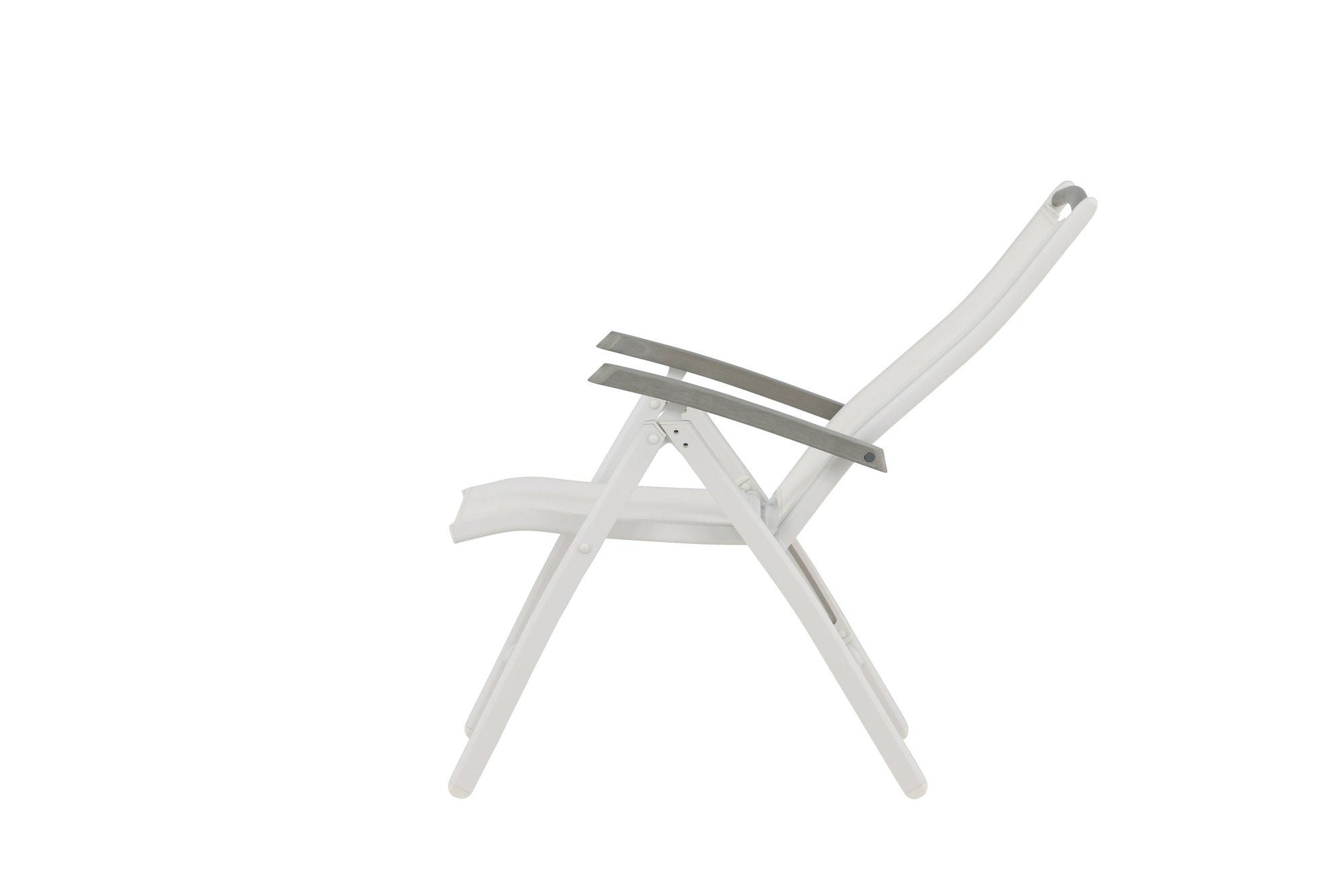 Venture Home Albany 5:pos Stol 2-pack - Vit Aluminium/Vit Textilene/Aintwood