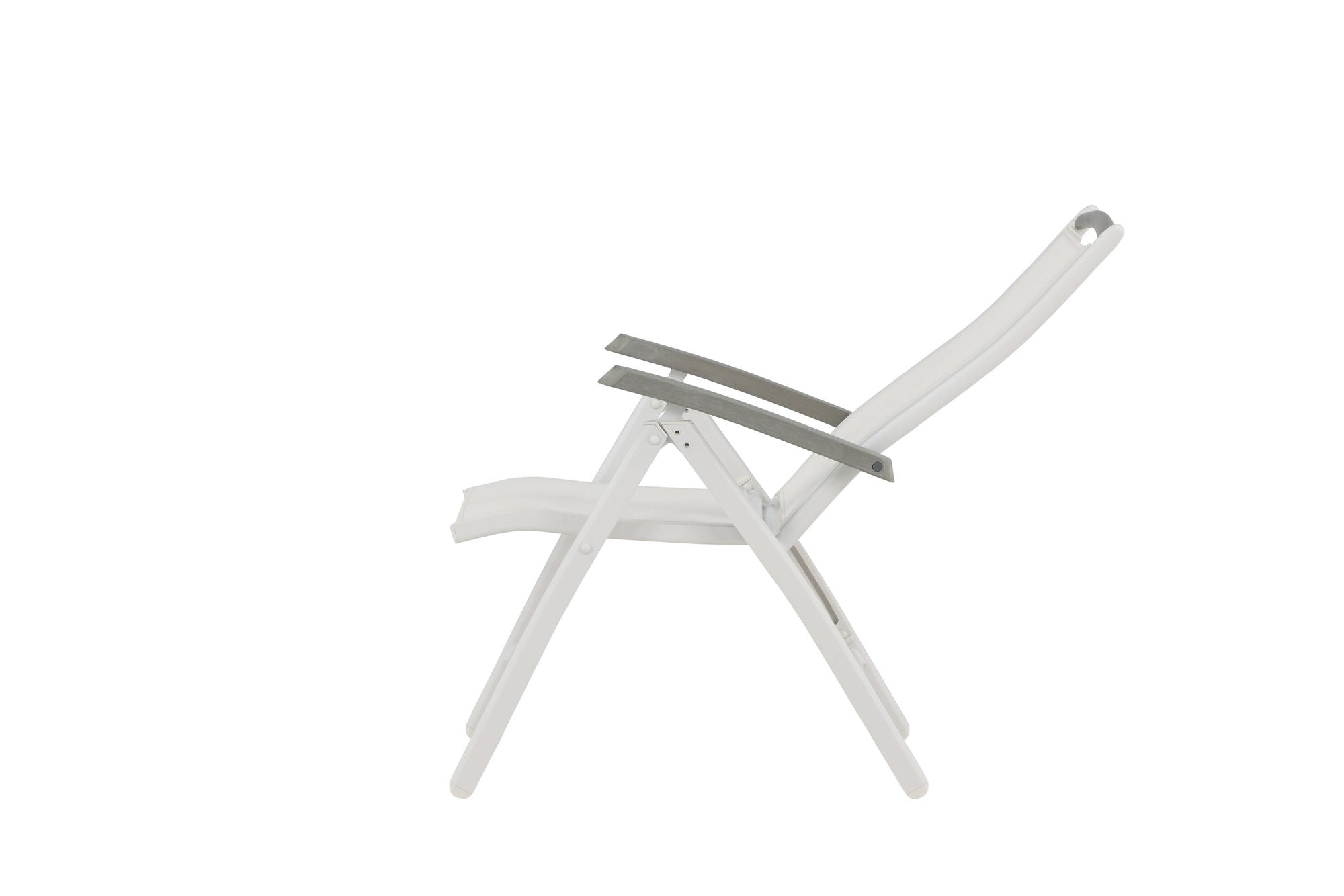 Venture Home Albany 5:pos Stol 2-pack - Vit Aluminium/Vit Textilene/Aintwood