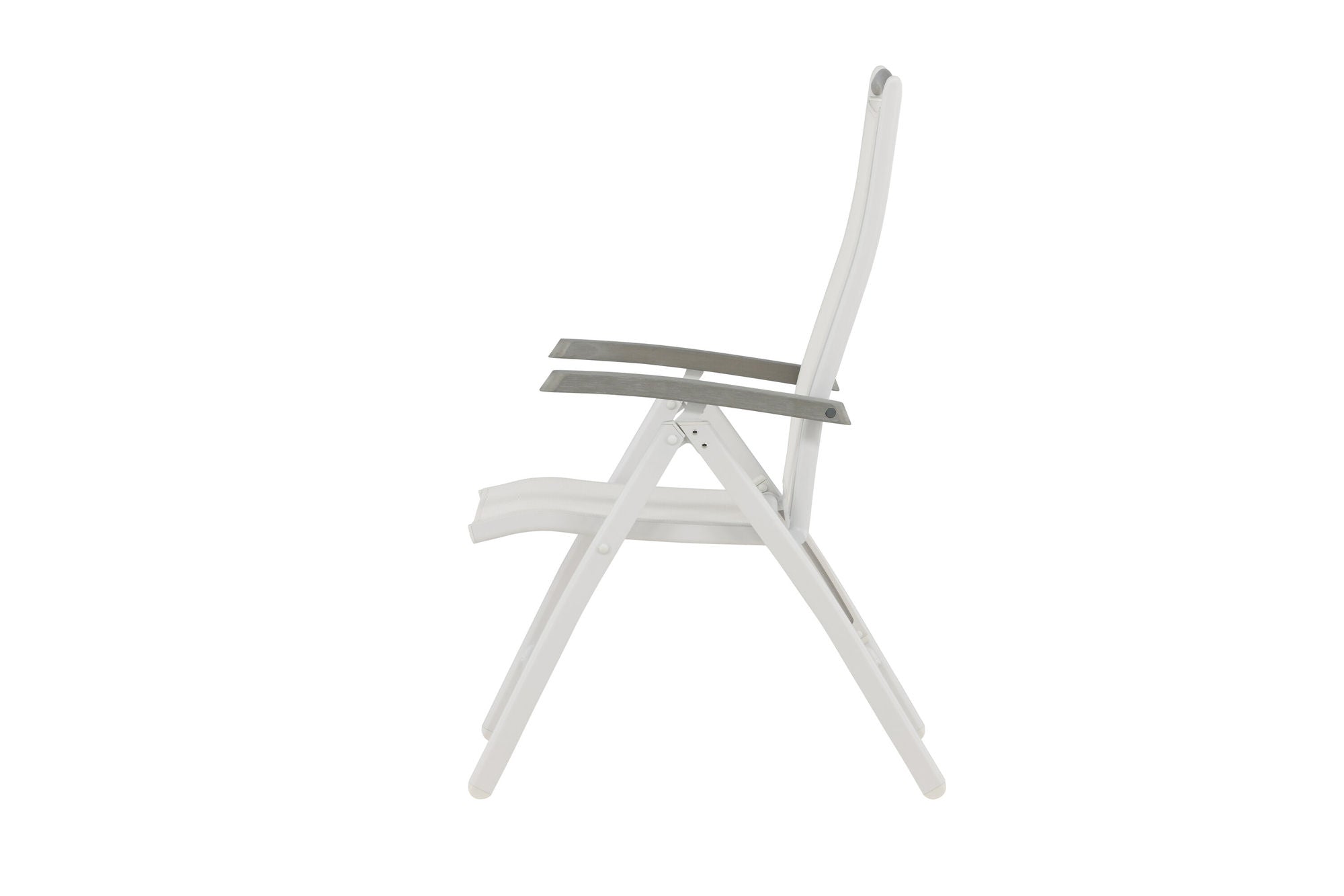 Venture Home Albany 5:pos Stol 2-pack - Vit Aluminium/Vit Textilene/Aintwood