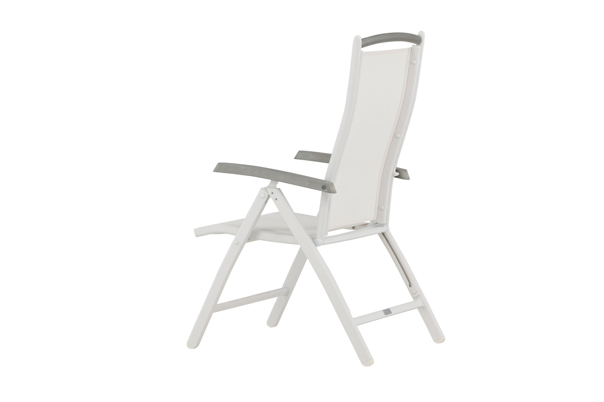 Venture Home Albany 5:pos Stol 2-pack - Vit Aluminium/Vit Textilene/Aintwood