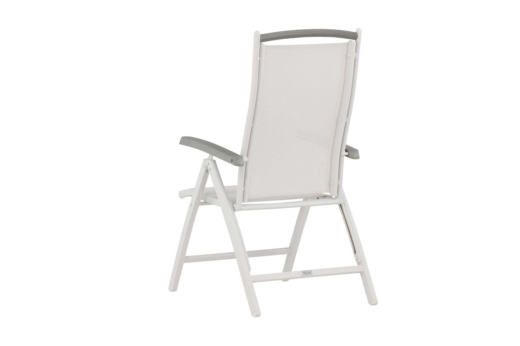 Venture Home Albany 5:pos Stol 2-pack - Vit Aluminium/Vit Textilene/Aintwood