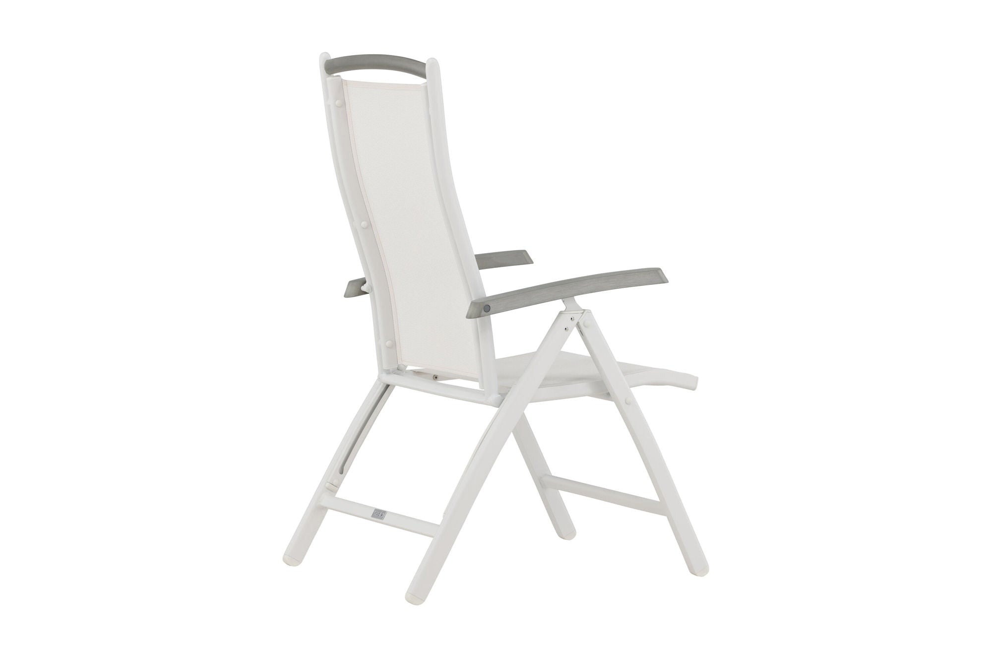 Venture Home Albany 5:pos Stol 2-pack - Vit Aluminium/Vit Textilene/Aintwood