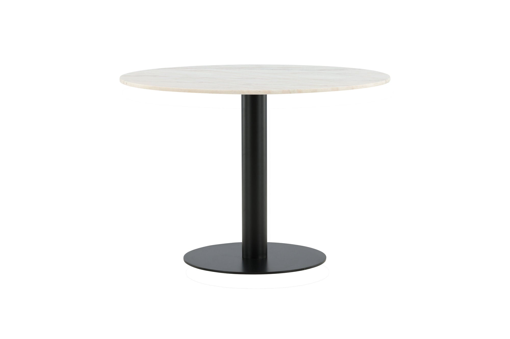 Venture Home Estelle spisebord round 106cm White marble / Black Legs