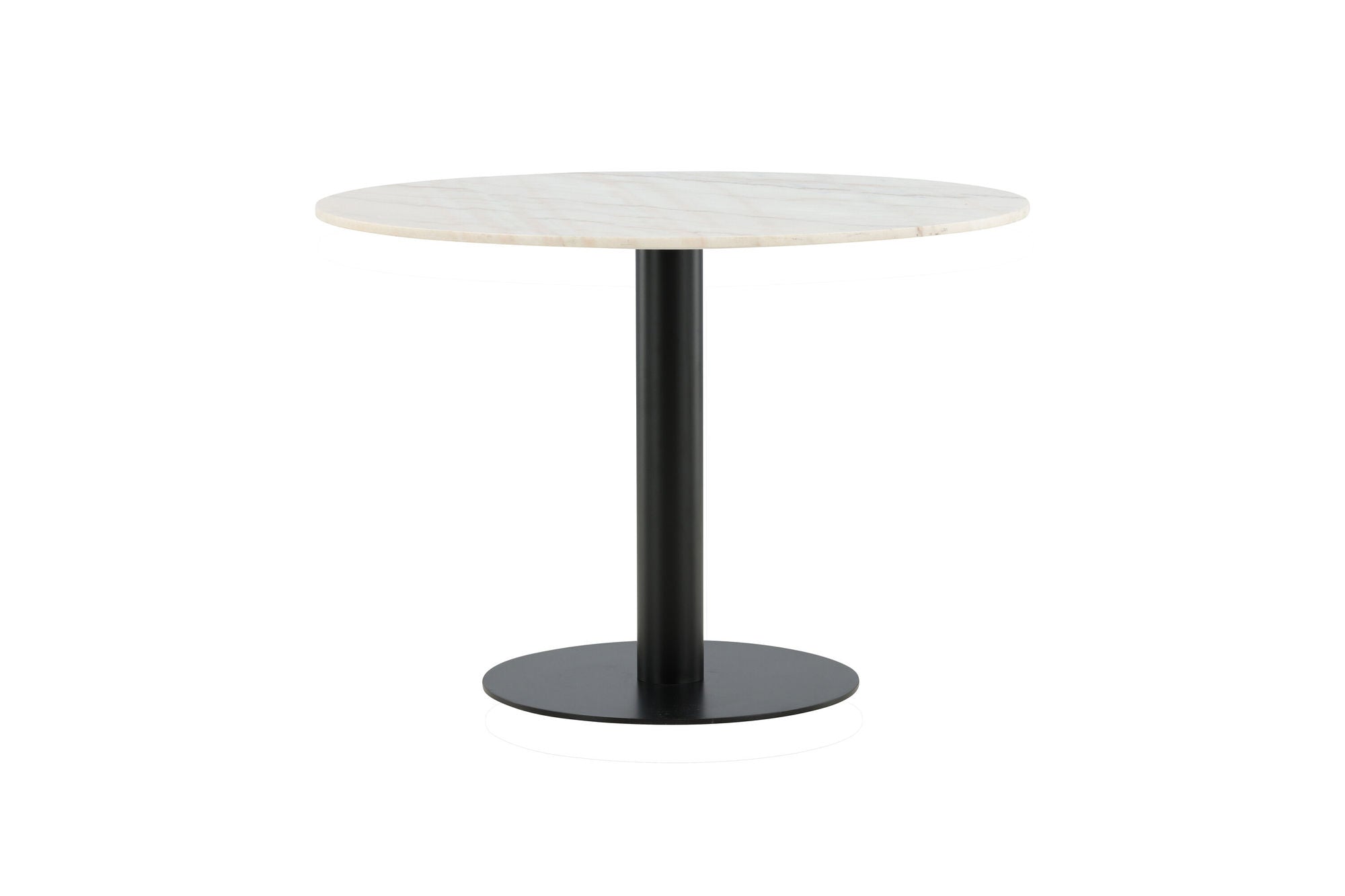 Venture Home Estelle spisebord round 106cm White marble / Black Legs