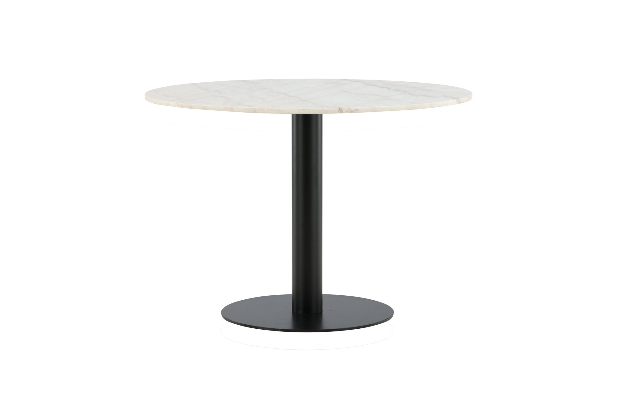 Venture Home Estelle spisebord round 106cm White marble / Black Legs
