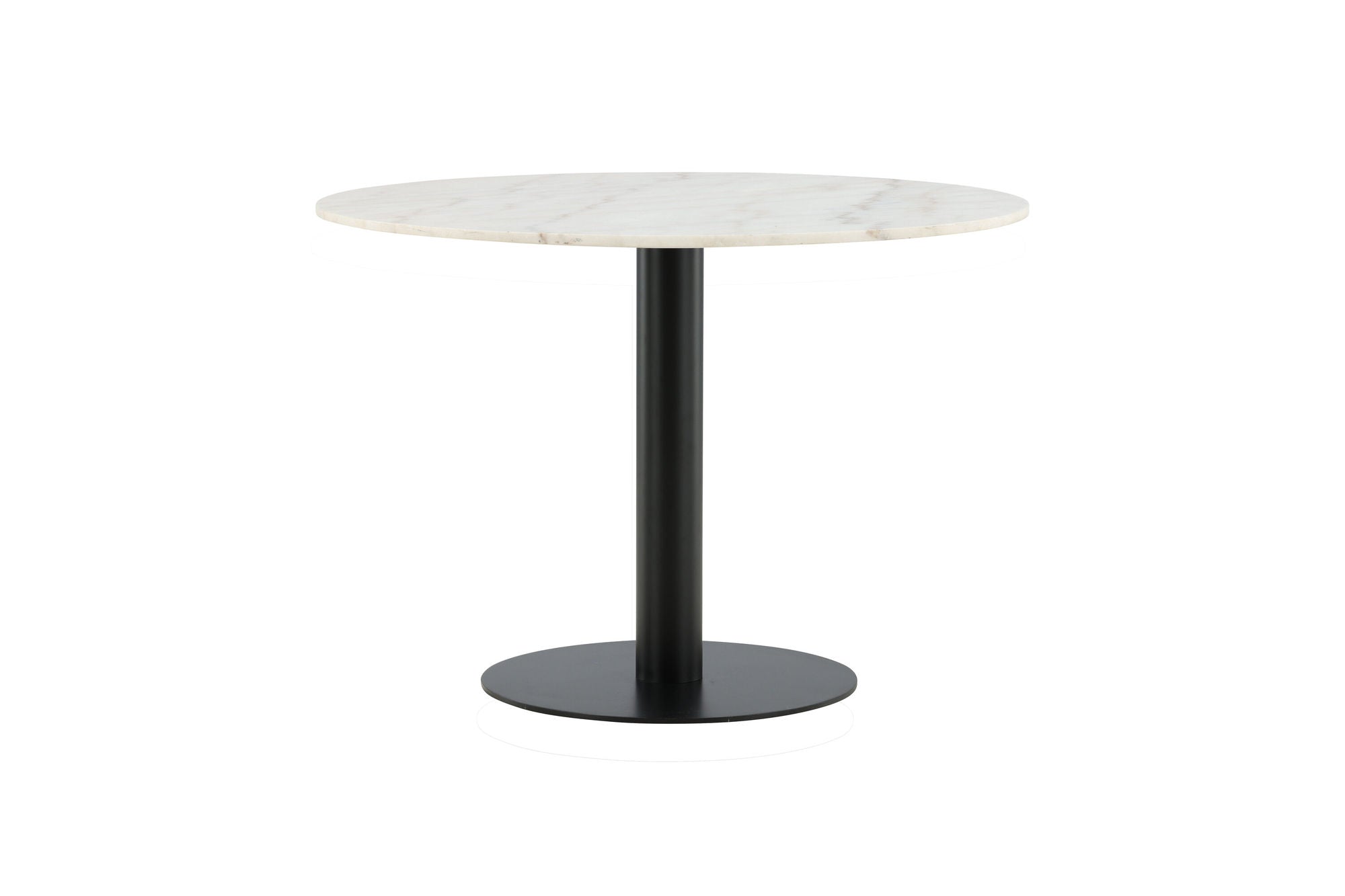 Venture Home Estelle spisebord round 106cm White marble / Black Legs
