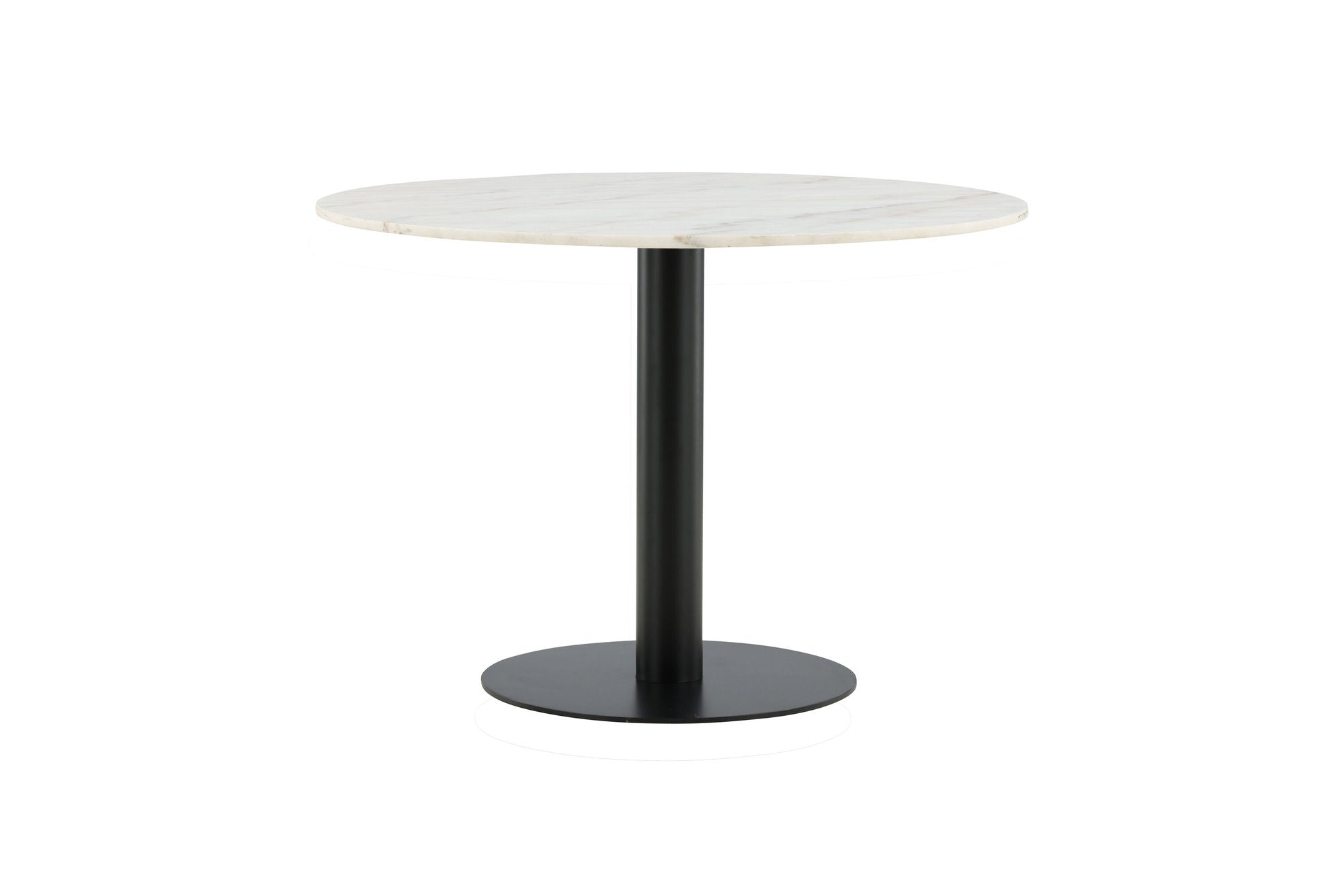 Venture Home Estelle spisebord round 106cm White marble / Black Legs