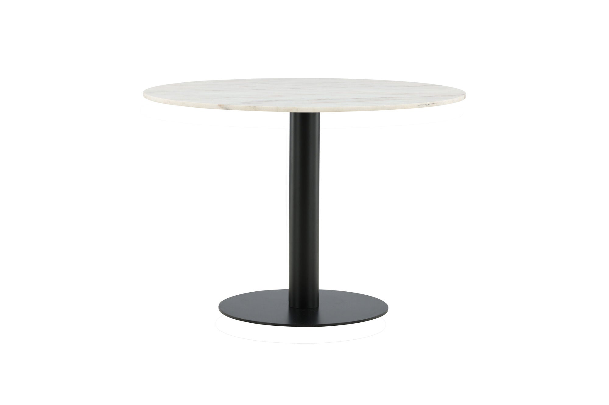 Venture Home Estelle spisebord round 106cm White marble / Black Legs