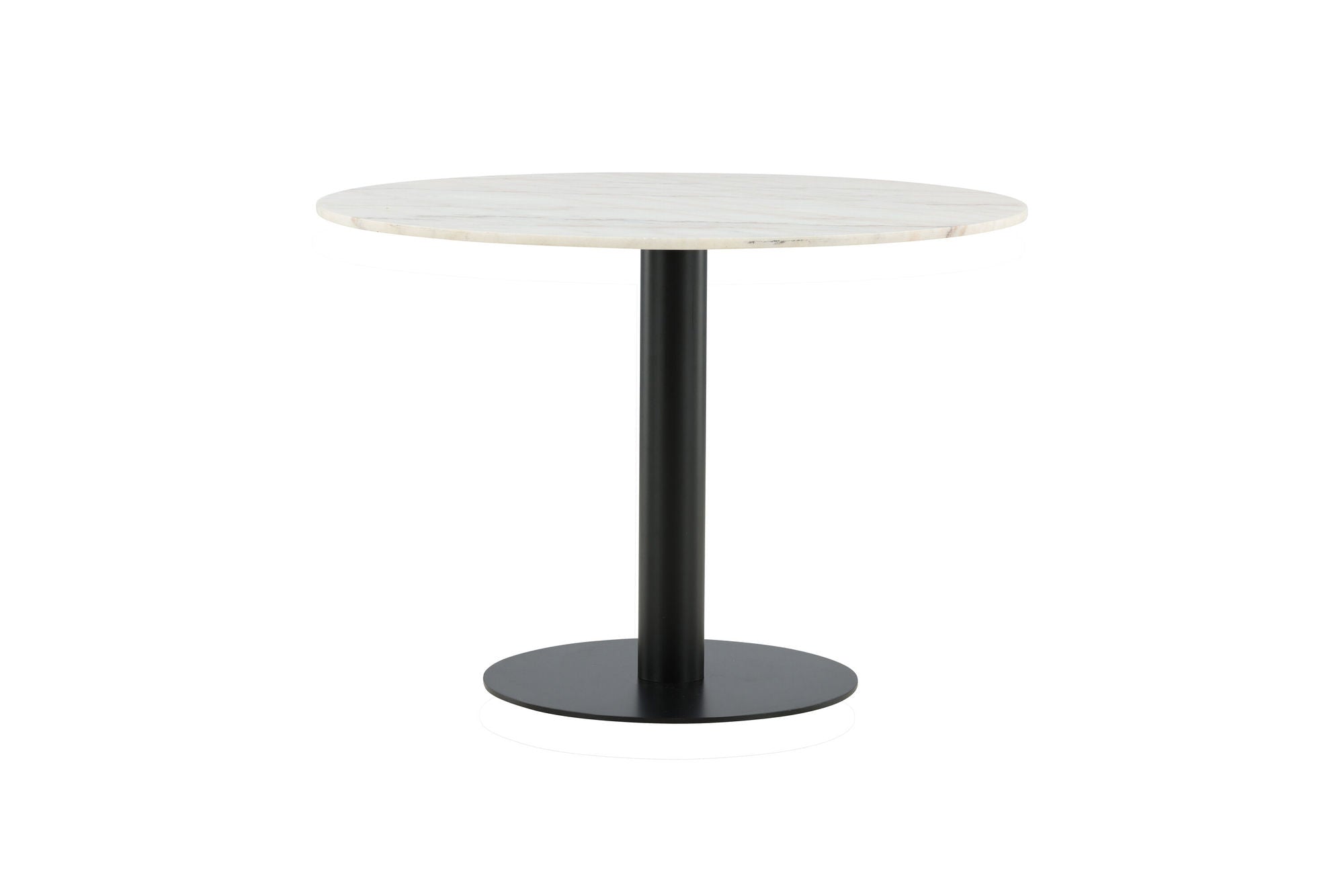 Venture Home Estelle spisebord round 106cm White marble / Black Legs