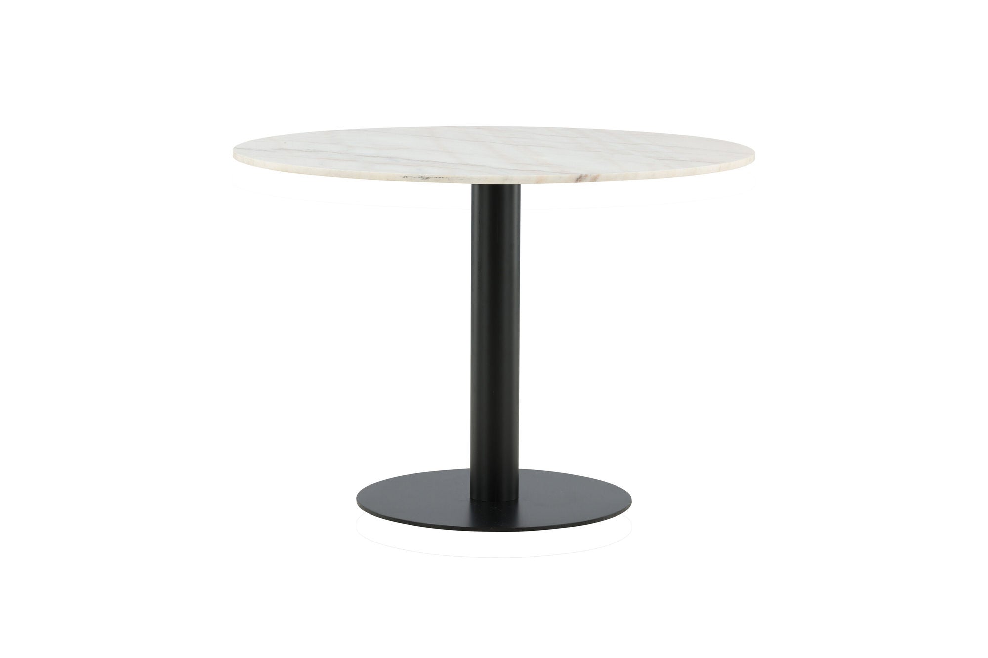 Venture Home Estelle spisebord round 106cm White marble / Black Legs