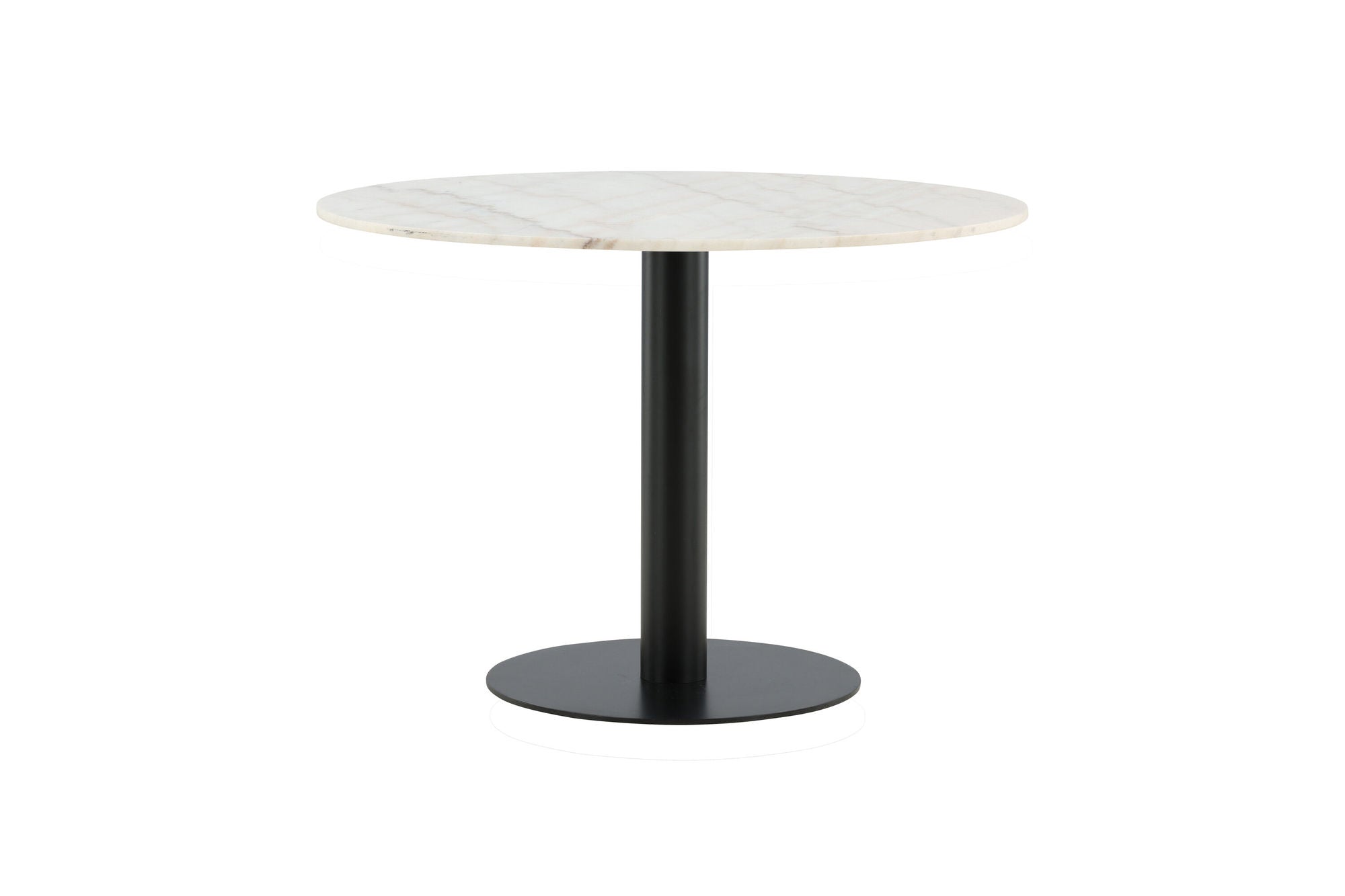 Venture Home Estelle spisebord round 106cm White marble / Black Legs