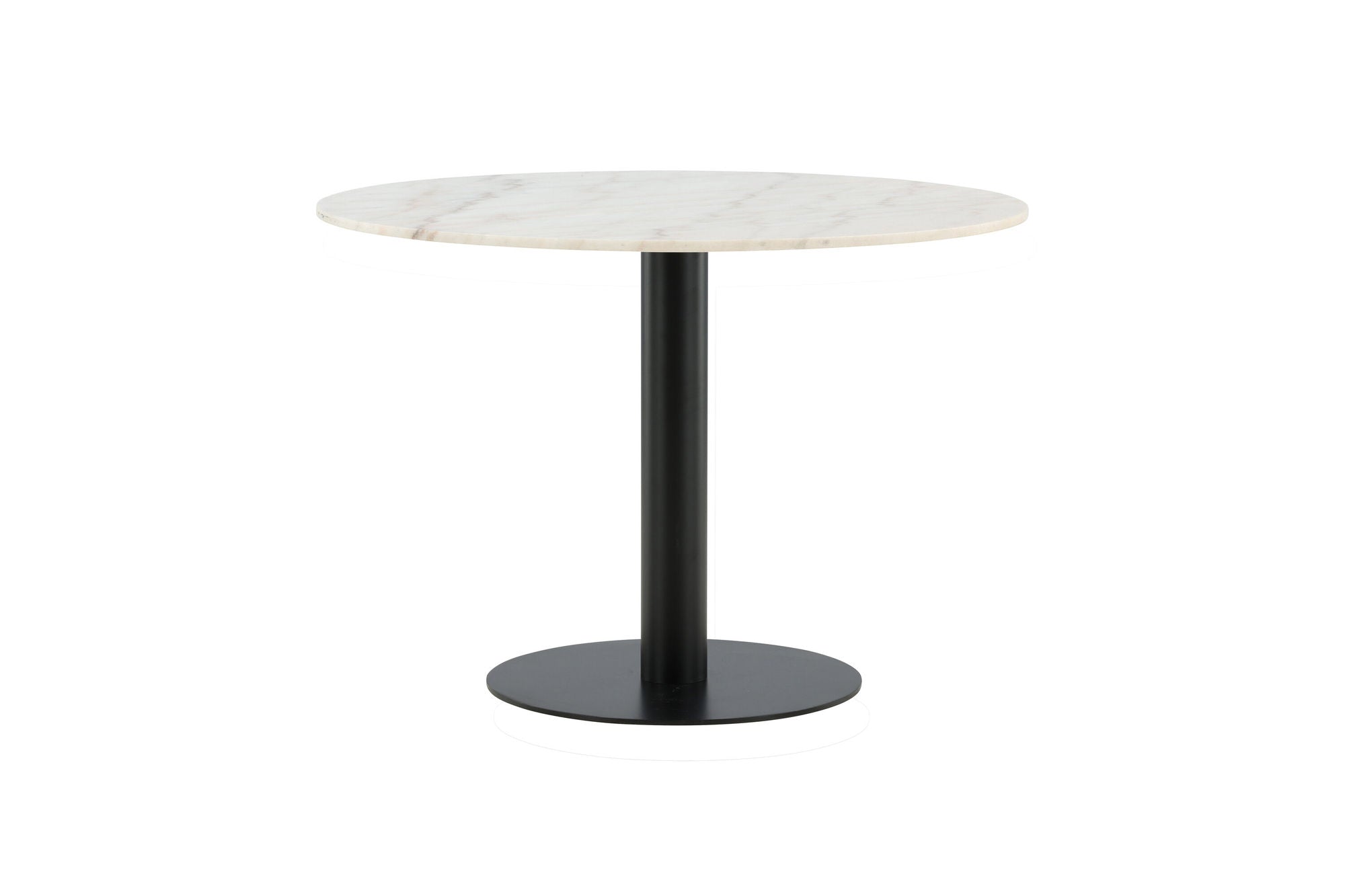 Venture Home Estelle spisebord round 106cm White marble / Black Legs