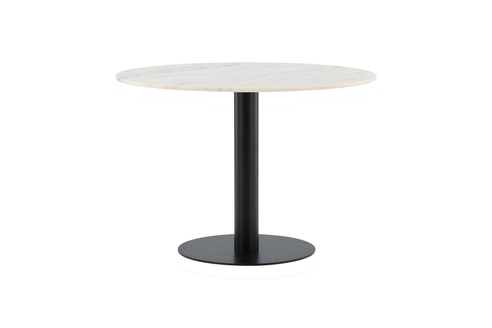 Venture Home Estelle spisebord round 106cm White marble / Black Legs