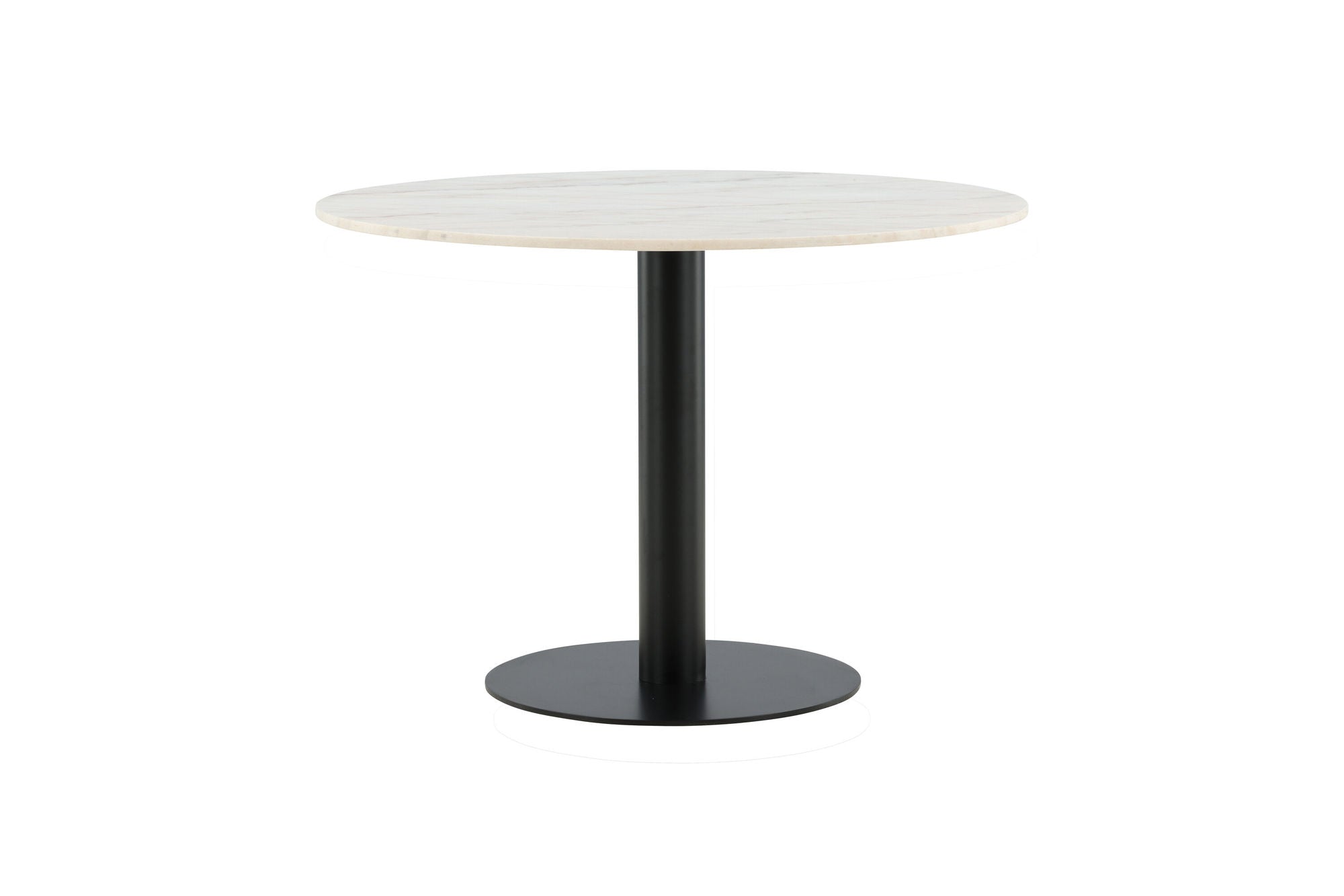 Venture Home Estelle spisebord round 106cm White marble / Black Legs