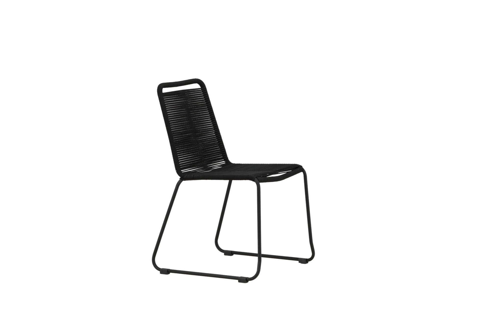 Venture Home Lindos Stacking stol 2-pack - Black Alu / Black Rope