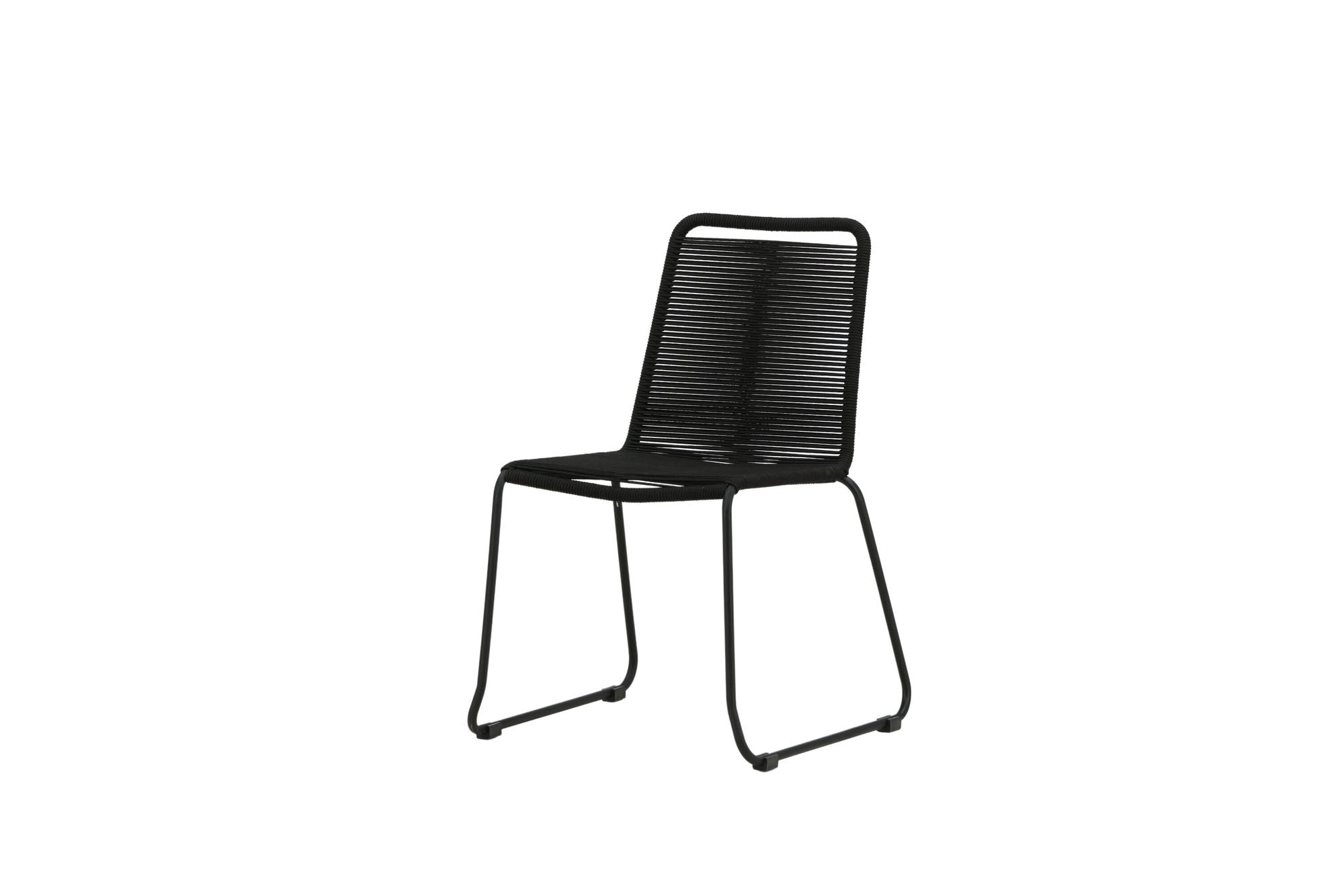 Venture Home Lindos Stacking stol 2-pack - Black Alu / Black Rope